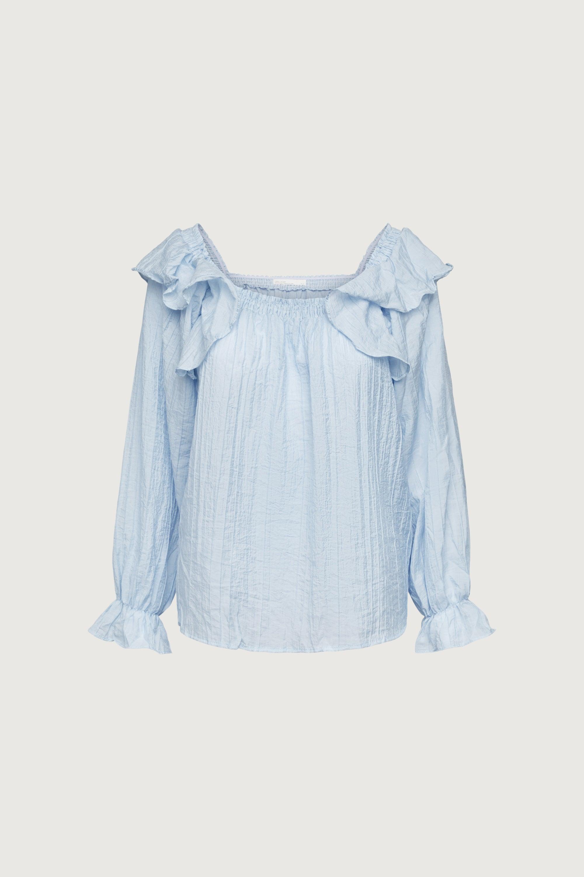 LONG SLEEVE RUFFLED BLOUSE by OAK + FORT