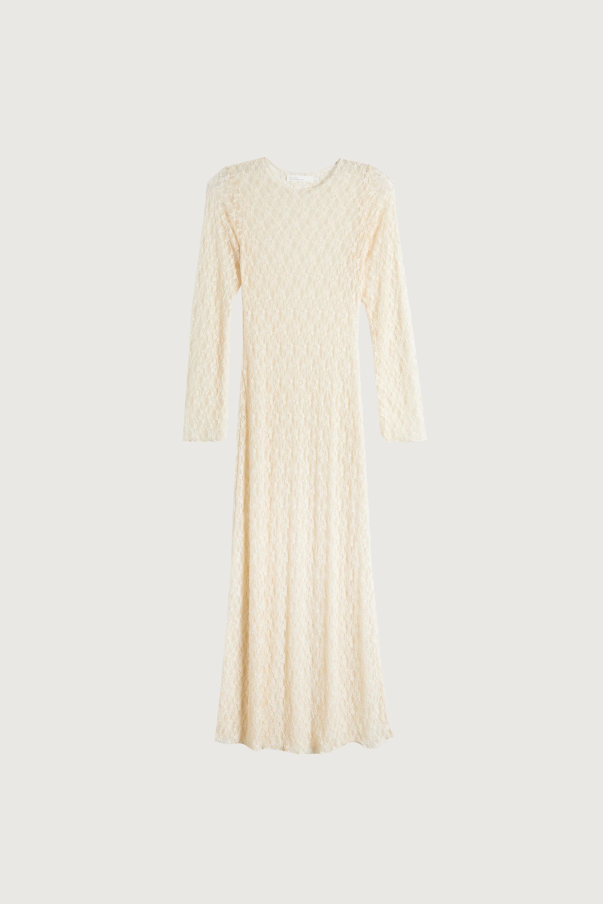 MAXI LACE MESH DRESS by OAK + FORT