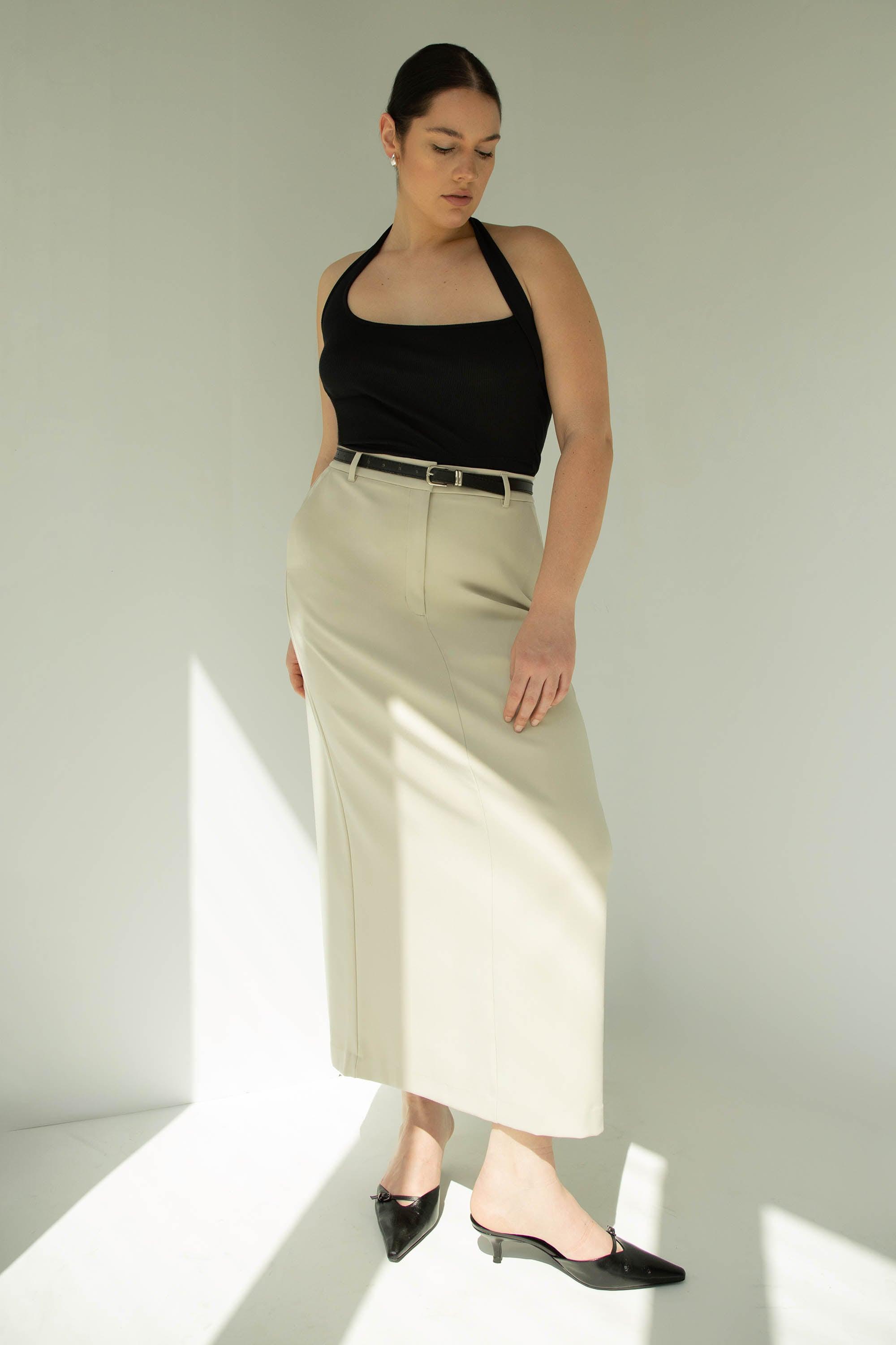 MAXI SUITING SKIRT by OAK + FORT