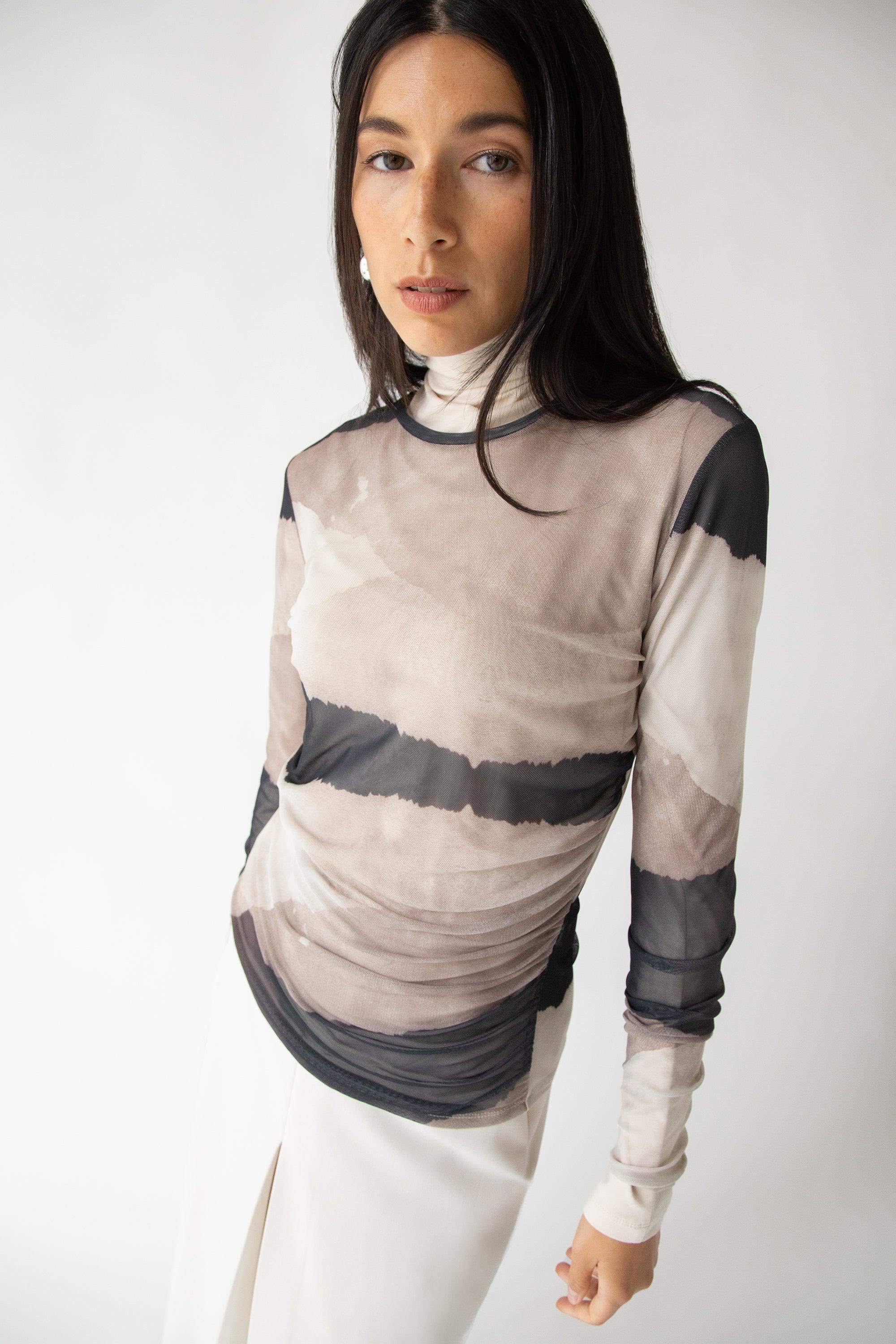 MESH LONG SLEEVE TOP by OAK + FORT