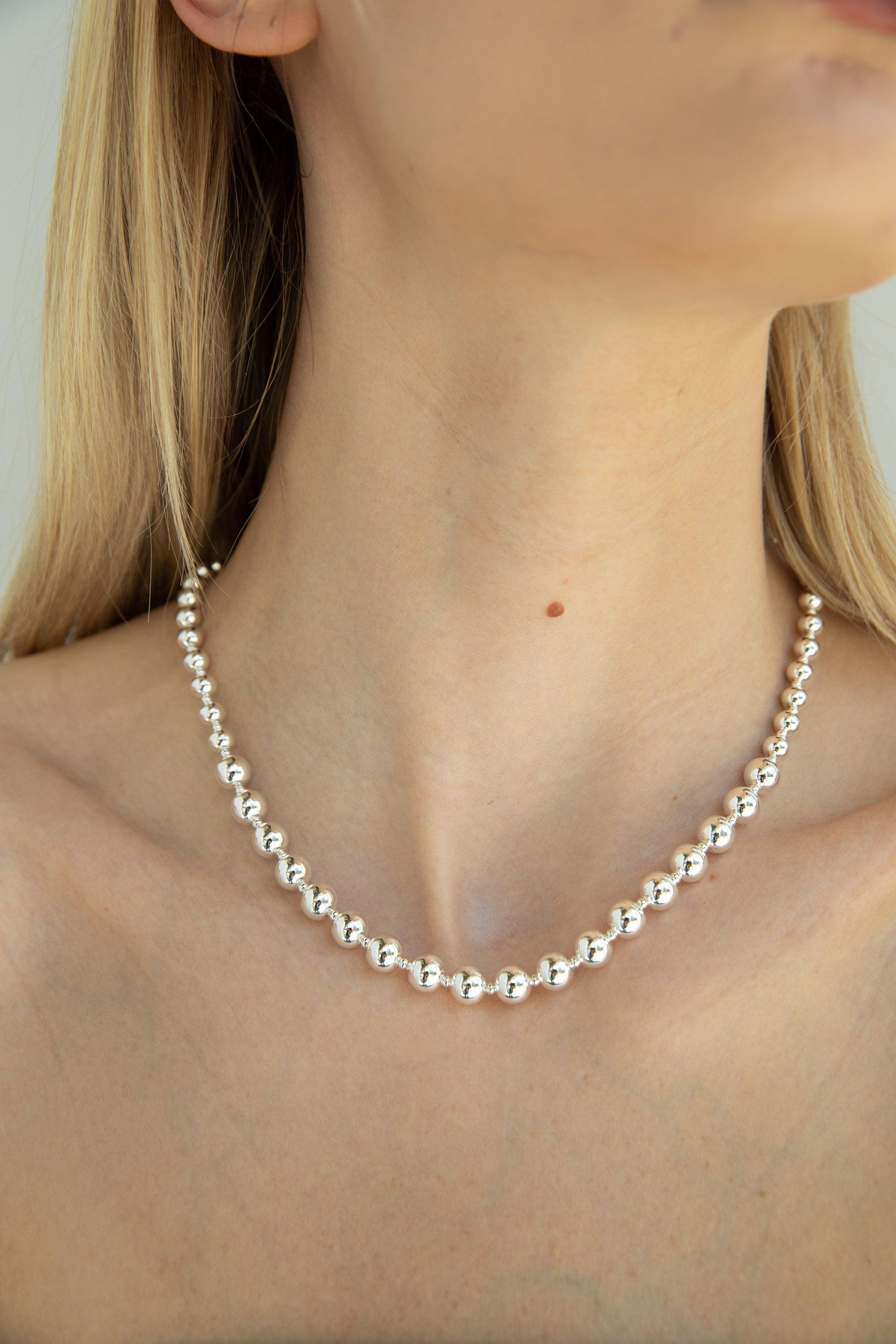 METAL BALL NECKLACE by OAK + FORT