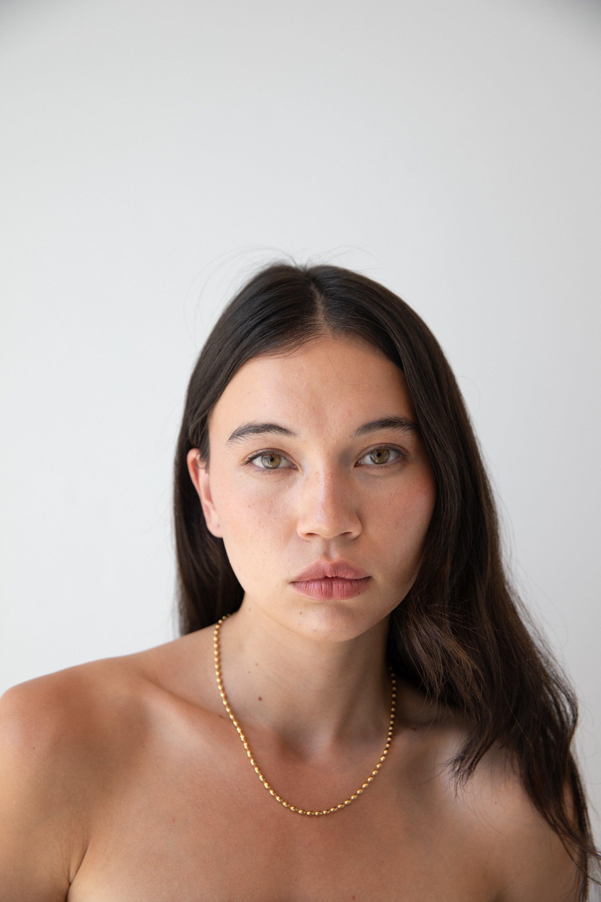 METAL BEAD NECKLACE by OAK + FORT