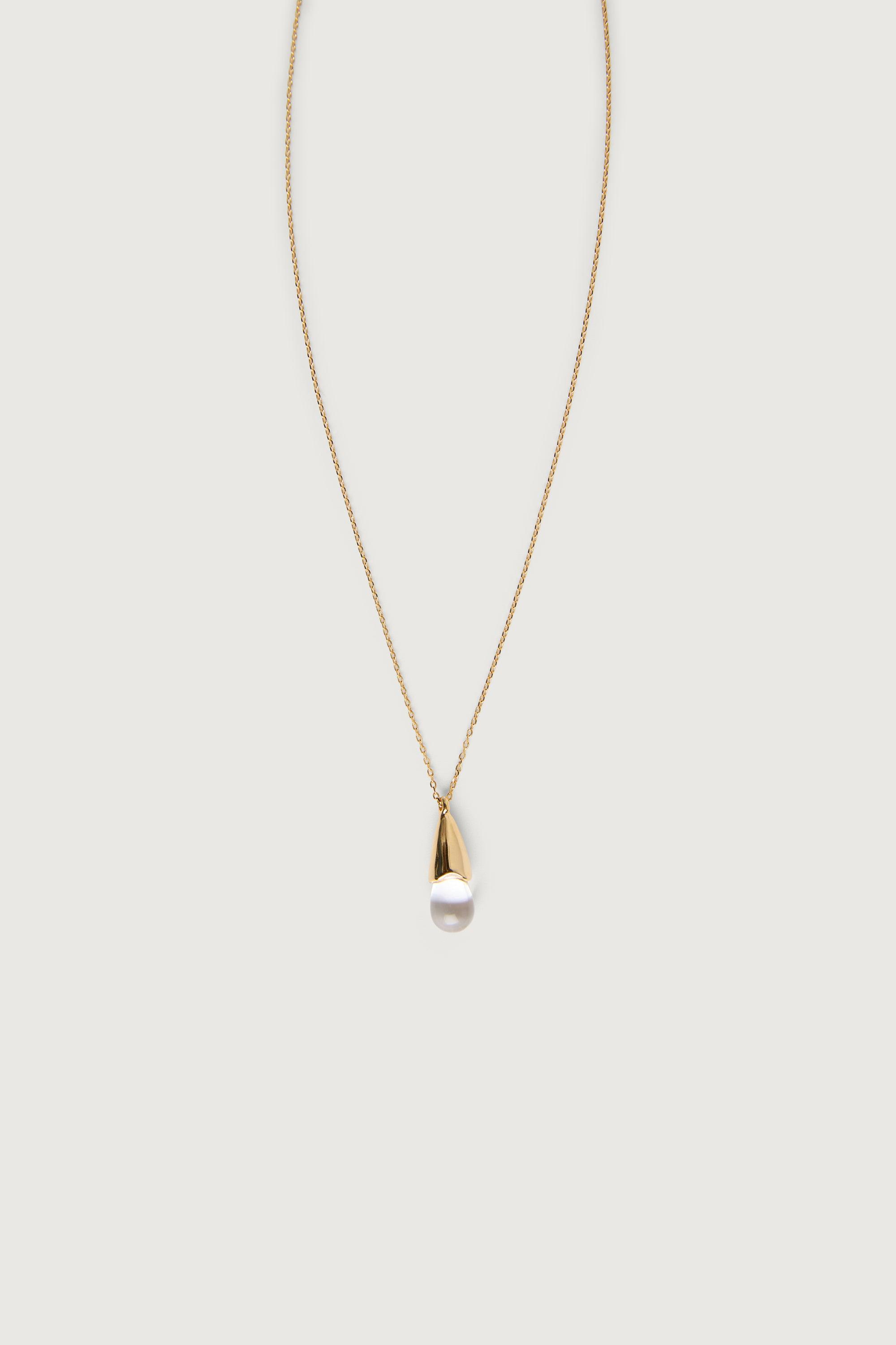 METALLIC DROP LONG NECKLACE by OAK + FORT