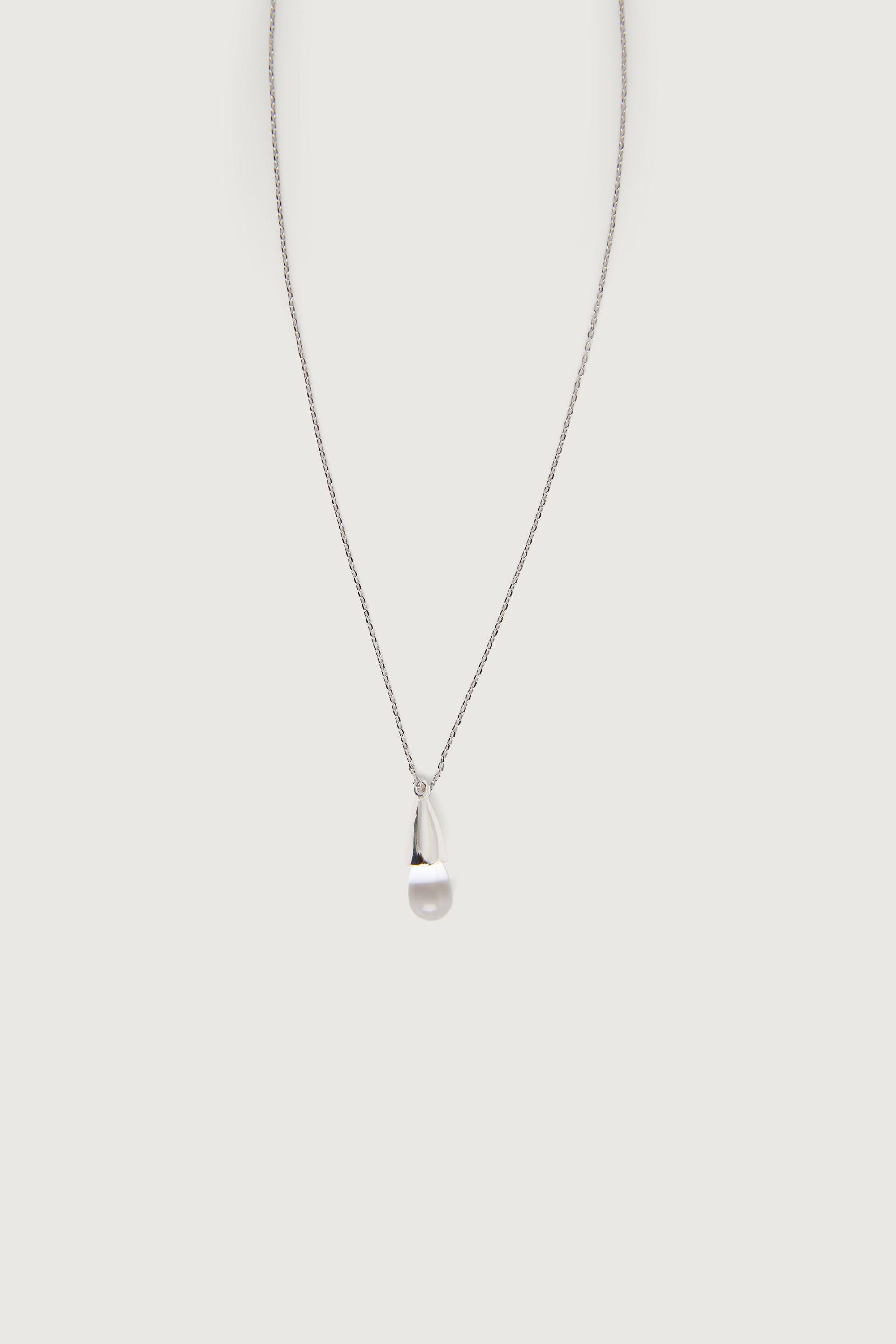 METALLIC DROP LONG NECKLACE by OAK + FORT