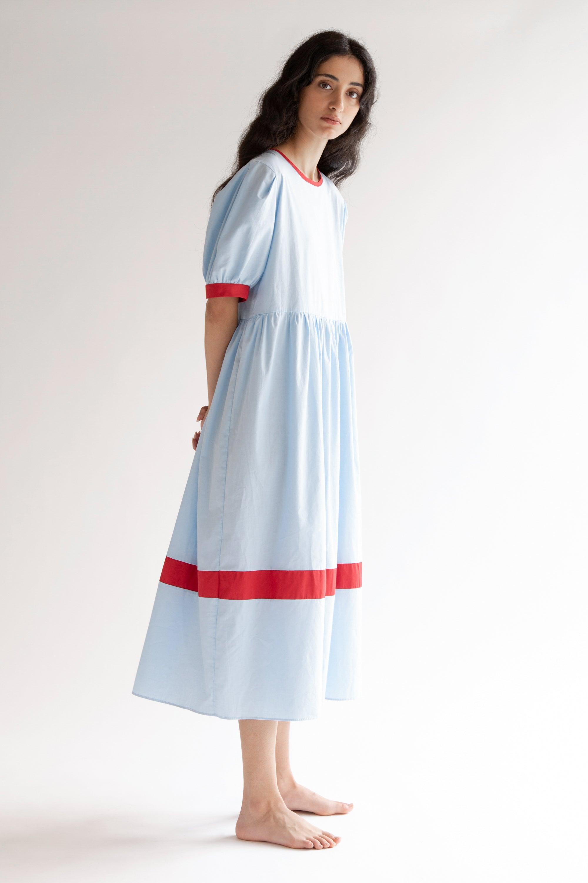 MIDI DRESS WITH CONTRAST DETAILS by OAK + FORT