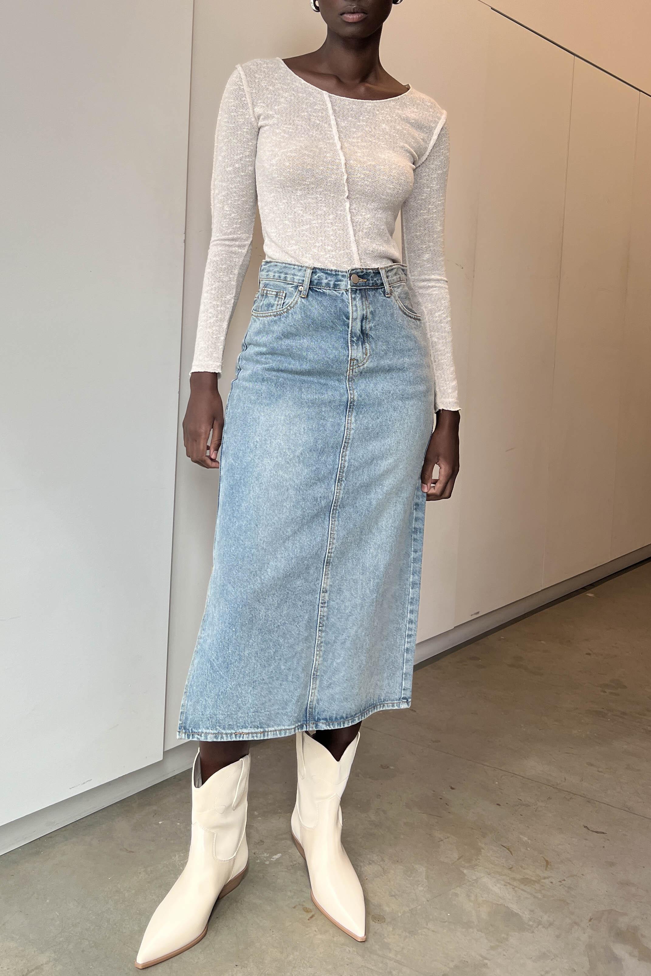 MIDI JEAN SKIRT by OAK + FORT