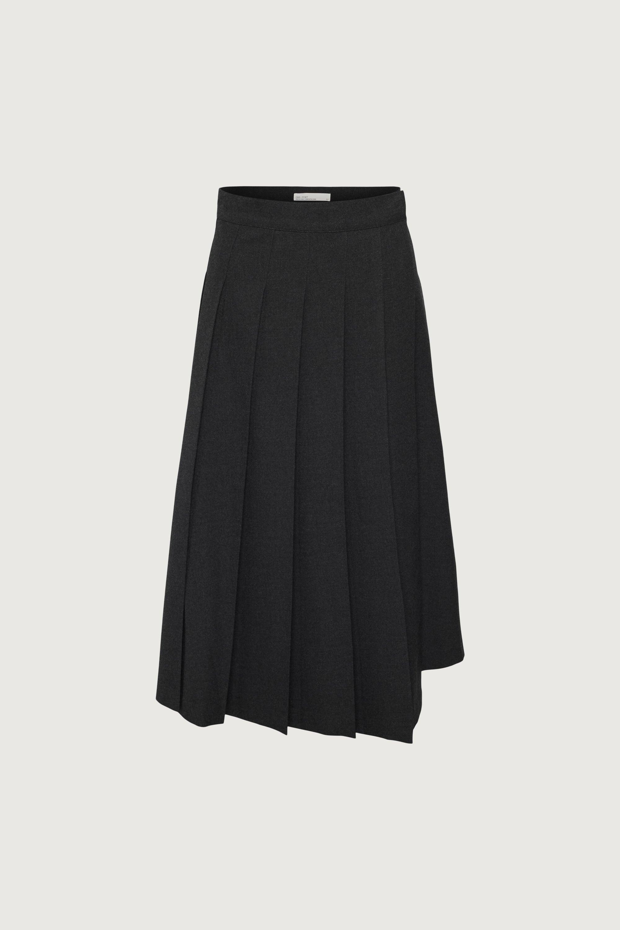 MIDI PLEATED ASYMMETRICAL SKIRT by OAK + FORT