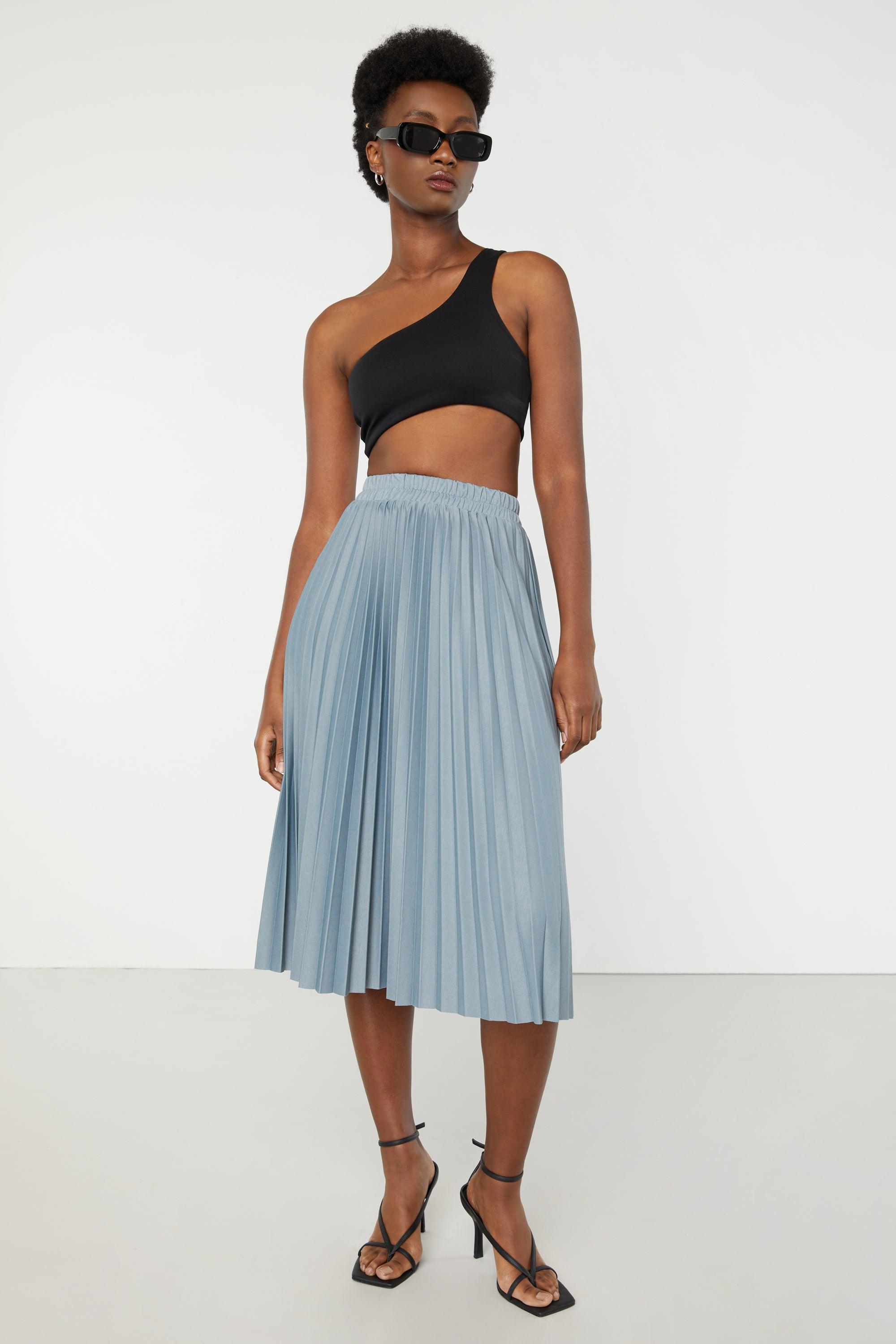 MIDI PLEATED SKIRT by OAK + FORT