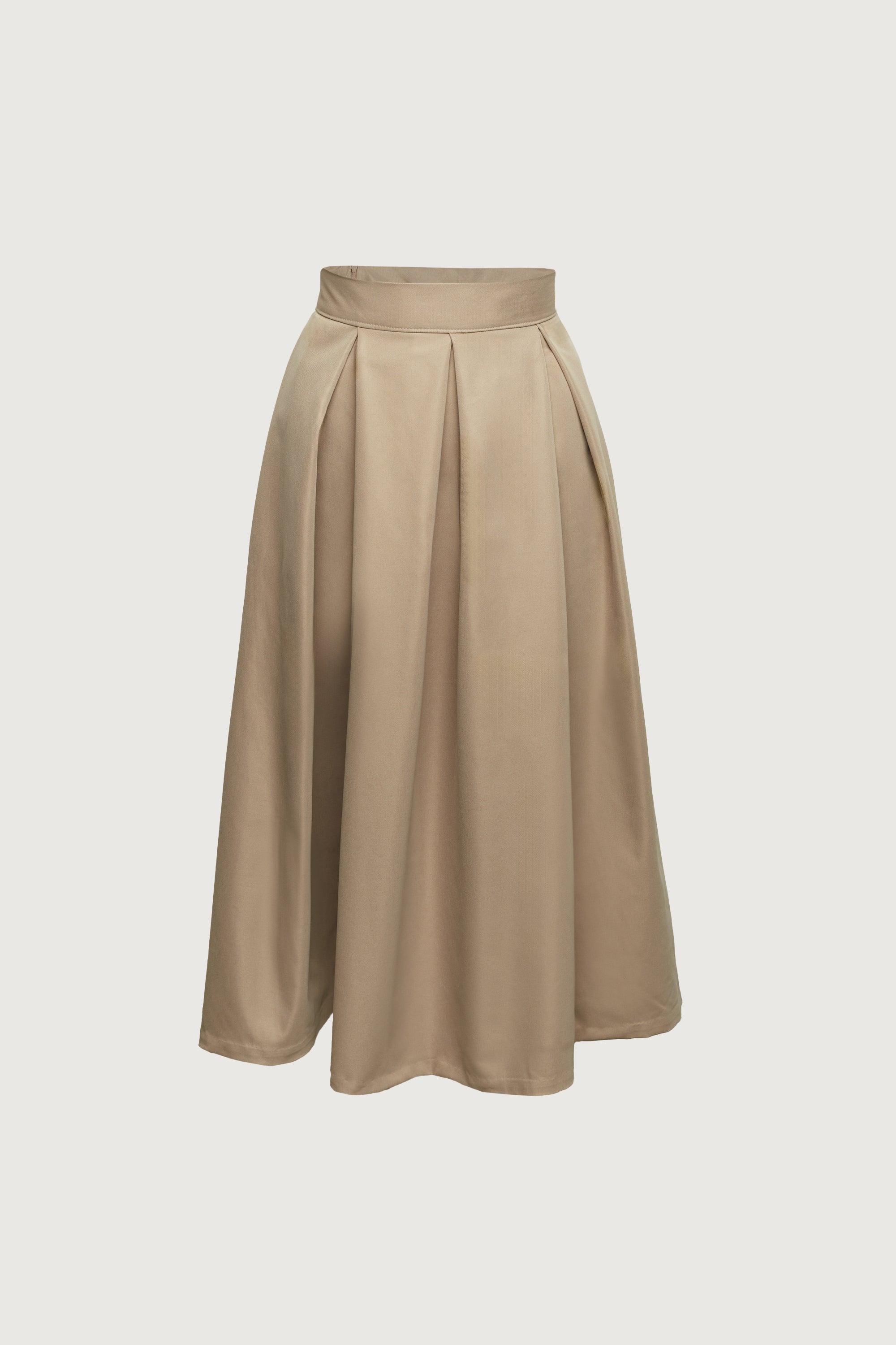 MIDI PLEATED SKIRT by OAK + FORT