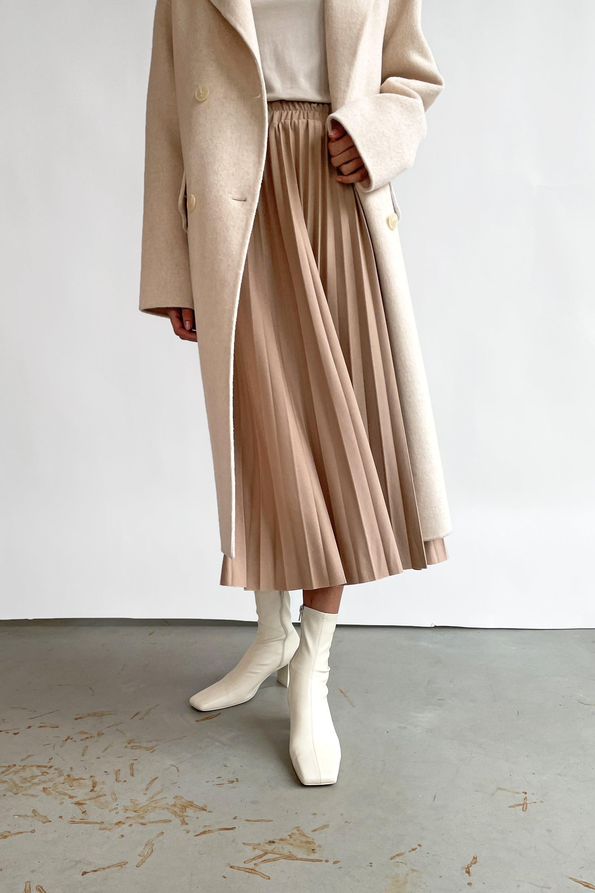 MIDI PLEATED SKIRT by OAK + FORT