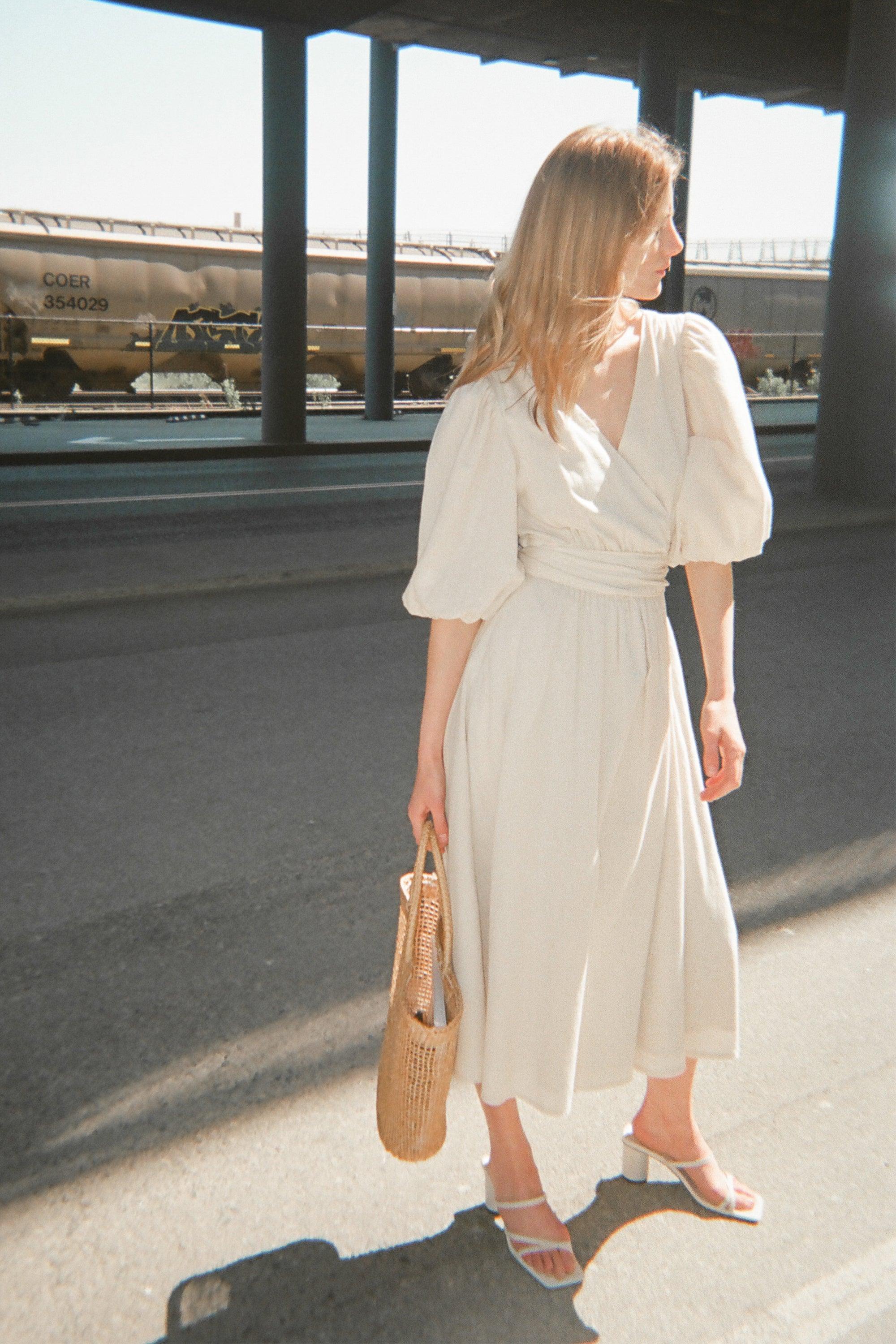 MIDI WRAP DRESS by OAK + FORT