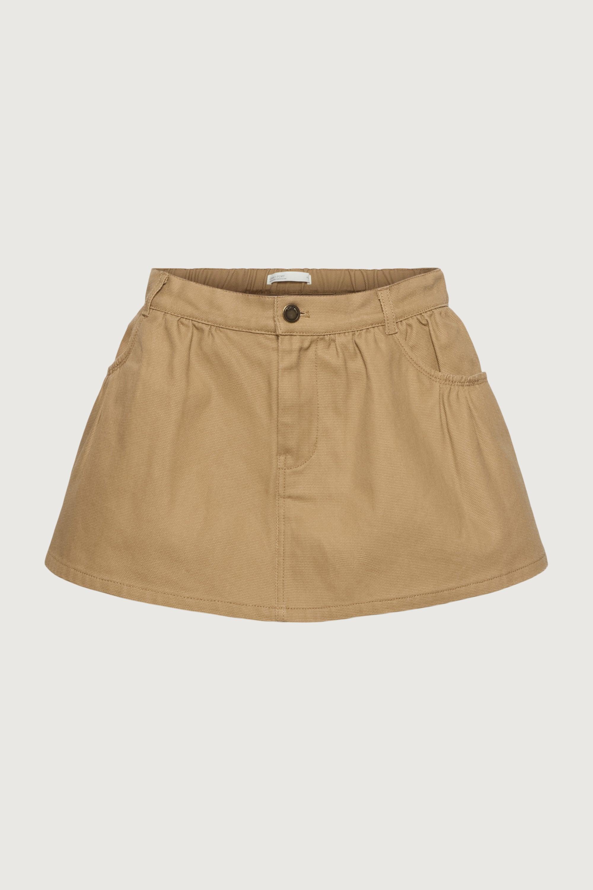 MINI CANVAS PLEATED SKORT by OAK + FORT