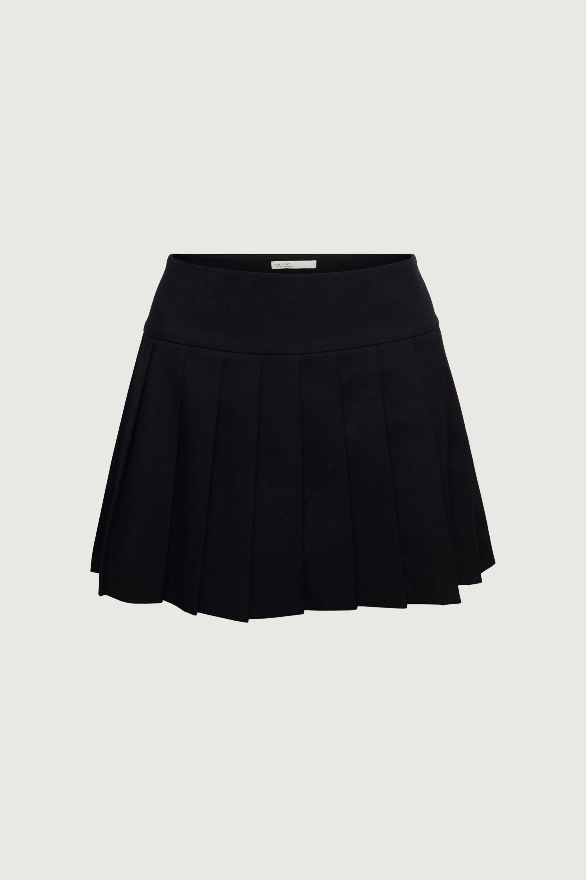 MINI PLEATED SUITING SKIRT by OAK + FORT