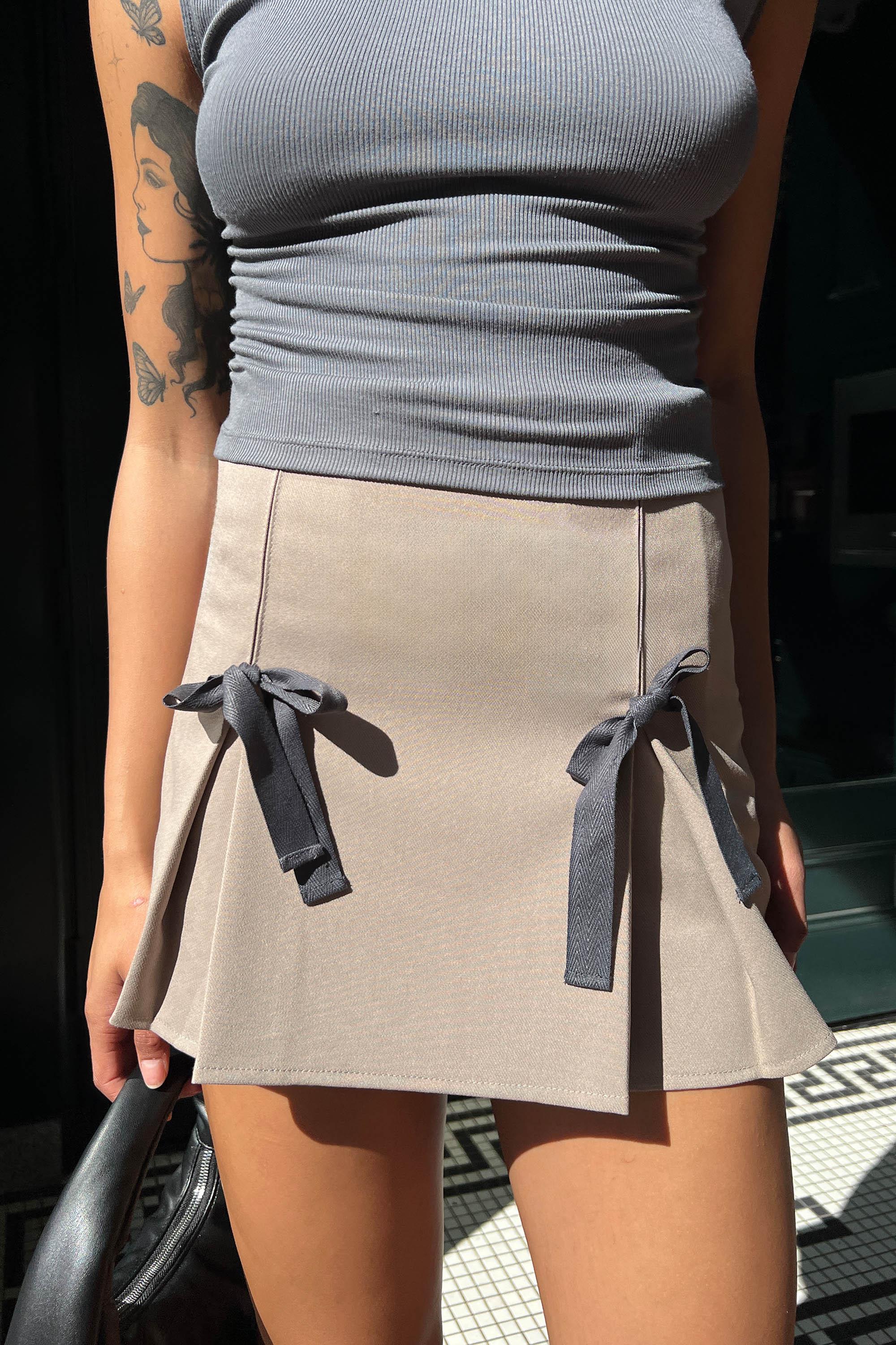 MINI SKIRT WITH RIBBONS by OAK + FORT