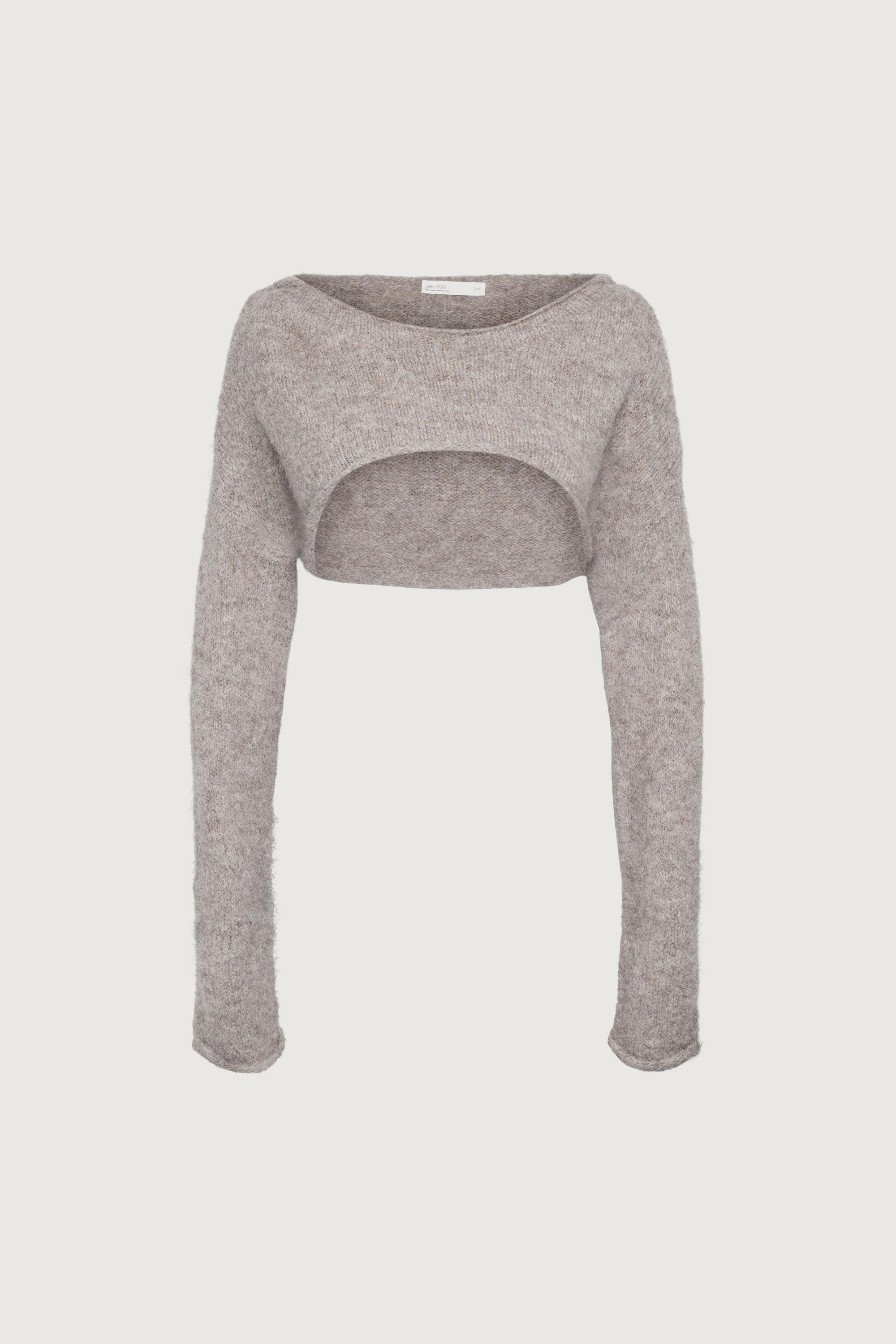 MOHAIR WOOL-BLEND BOLERO by OAK + FORT