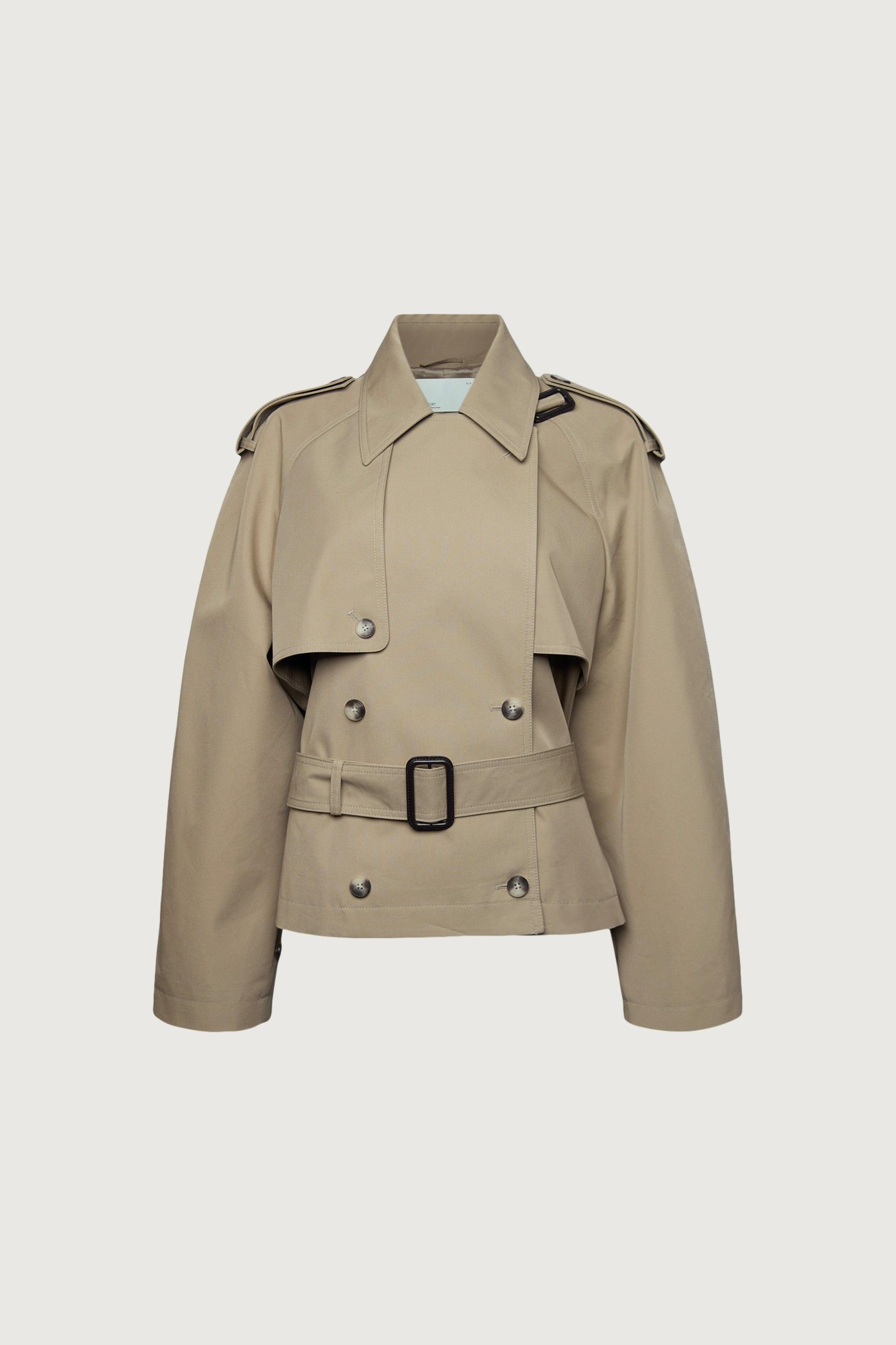NEW SHORT BELTED TRENCH COAT by OAK + FORT