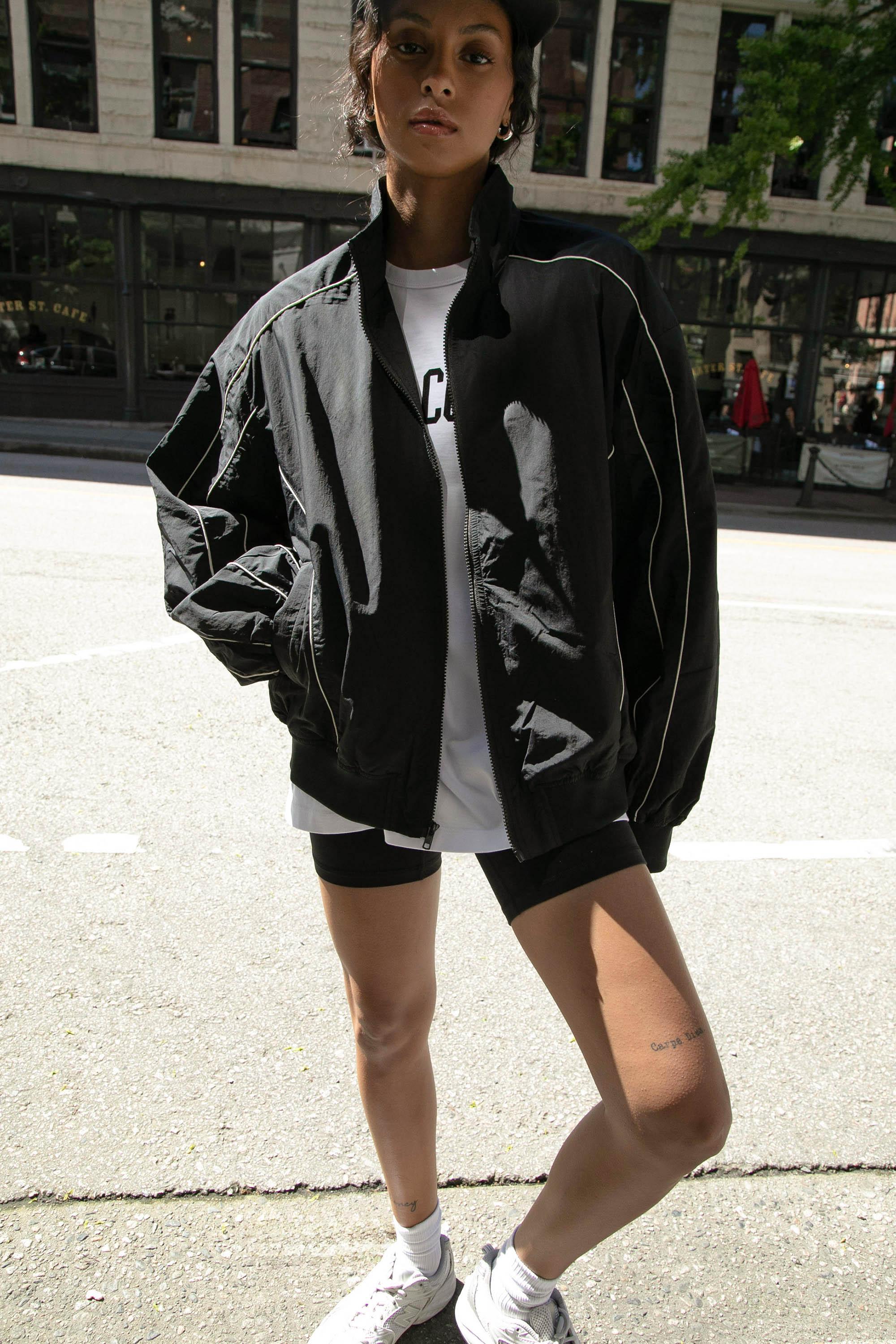 NYLON TRACK ZIP-UP JACKET by OAK + FORT
