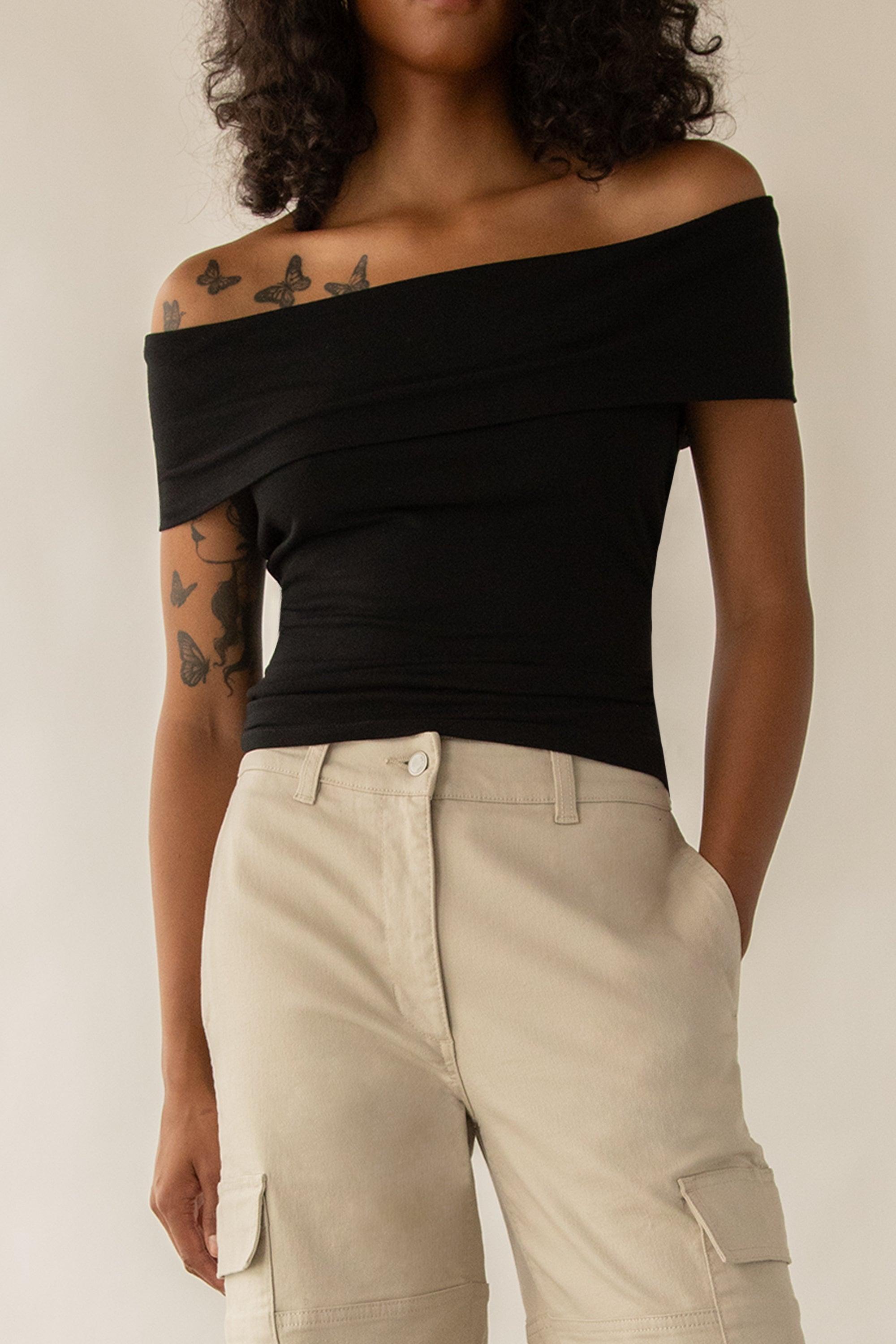 OFF SHOULDER KNIT TOP by OAK + FORT