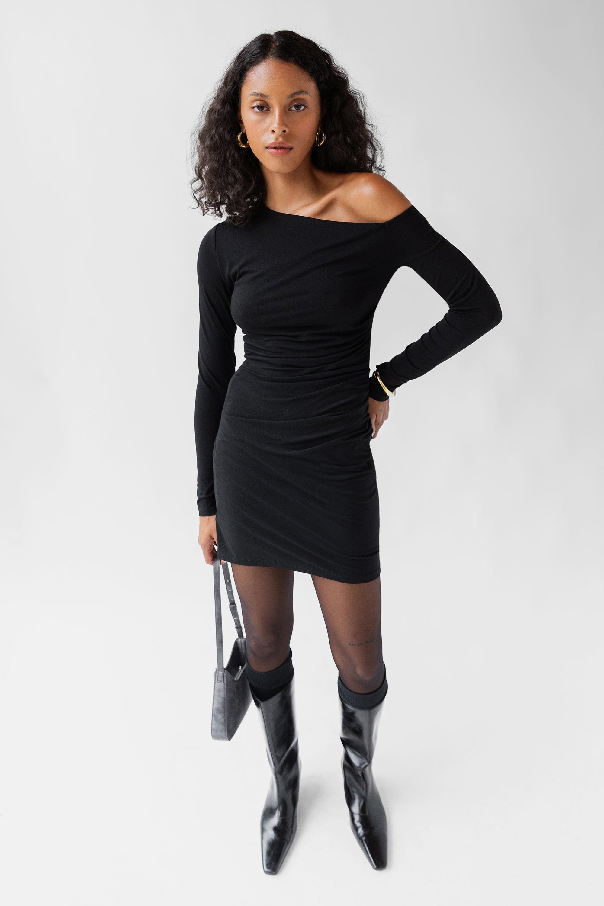 OFF SHOULDER LONG SLEEVE MINI DRESS by OAK + FORT