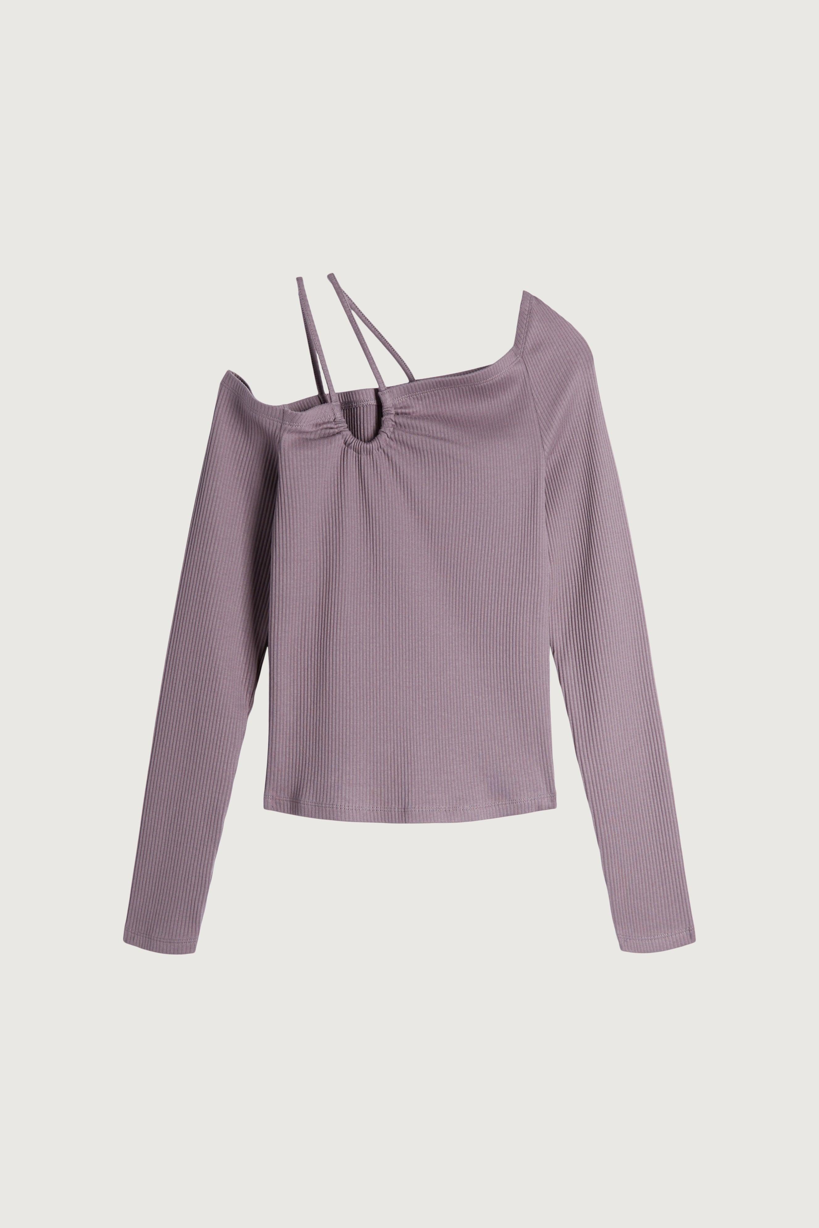 OFF SHOULDER TOP WITH STRAP DETAILS by OAK + FORT