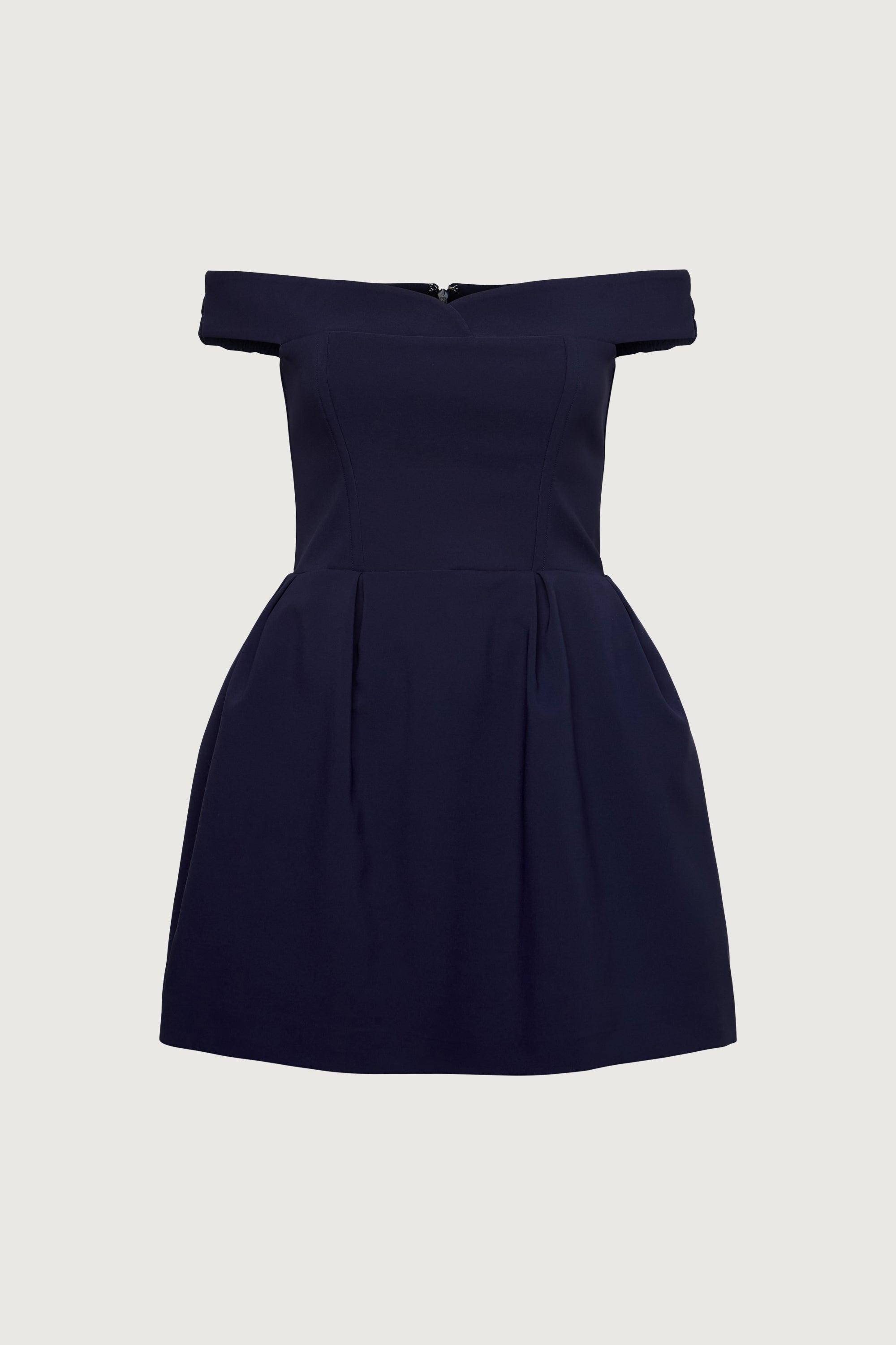 OFF THE SHOULDER CORSET MINI DRESS by OAK + FORT
