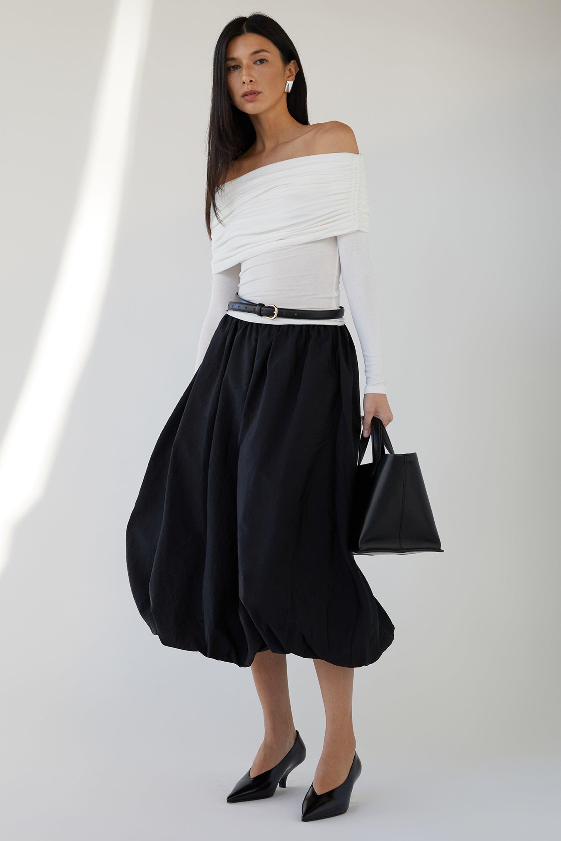 OFF THE SHOULDER FOLD-OVER TOP by OAK + FORT