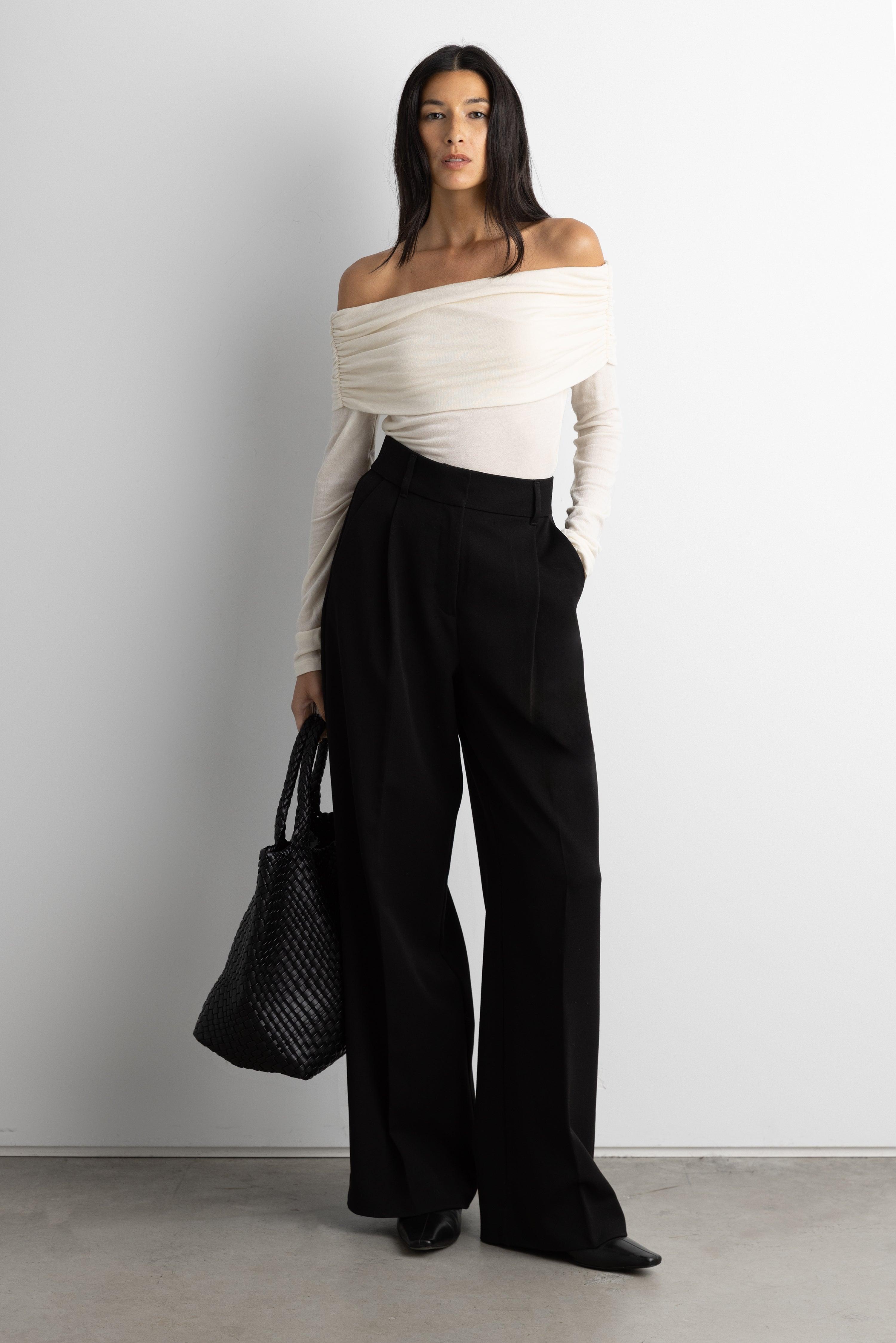 OFF THE SHOULDER LONG SLEEVE TOP by OAK + FORT