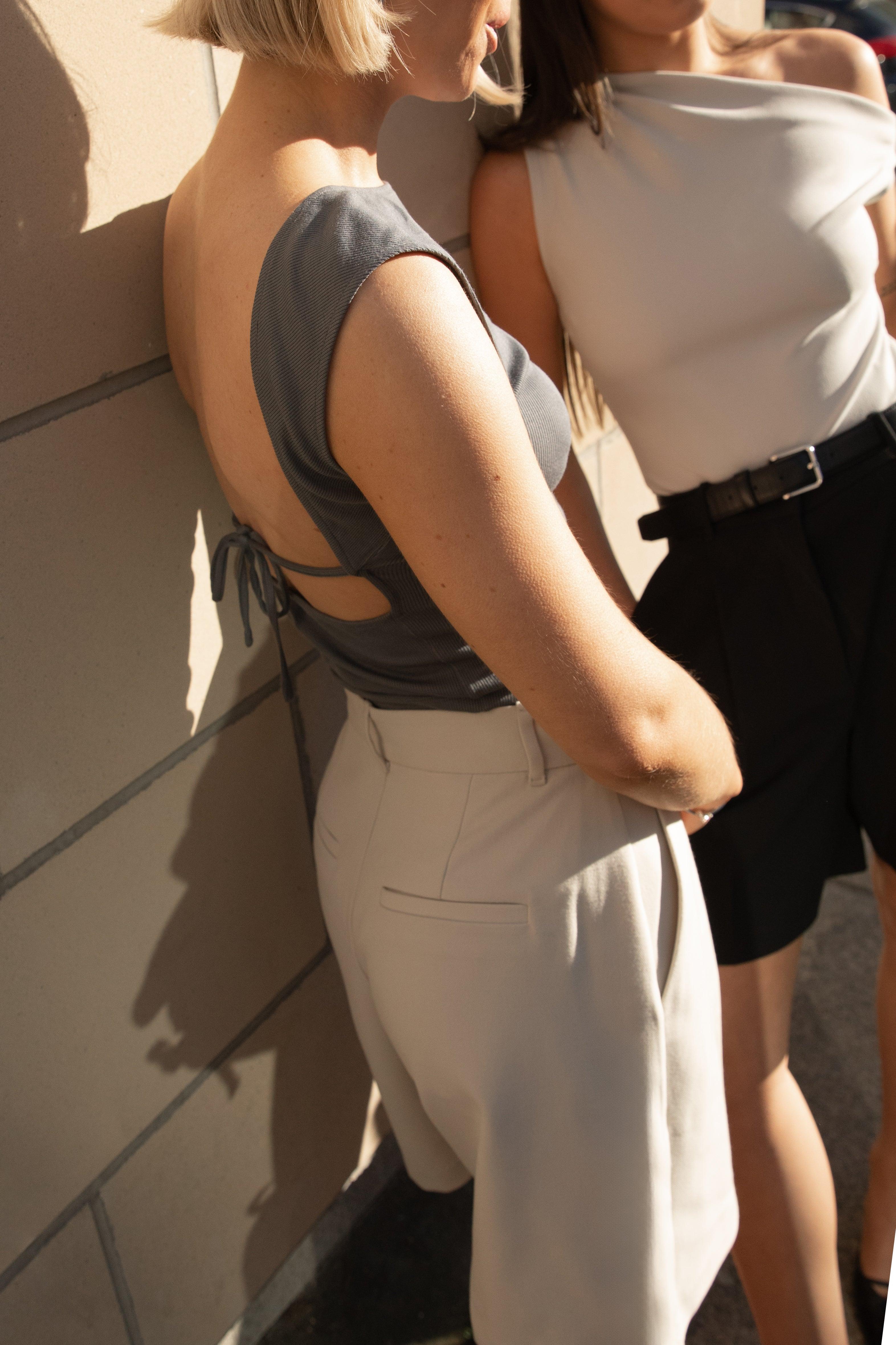 OPEN BACK KNIT TOP by OAK + FORT