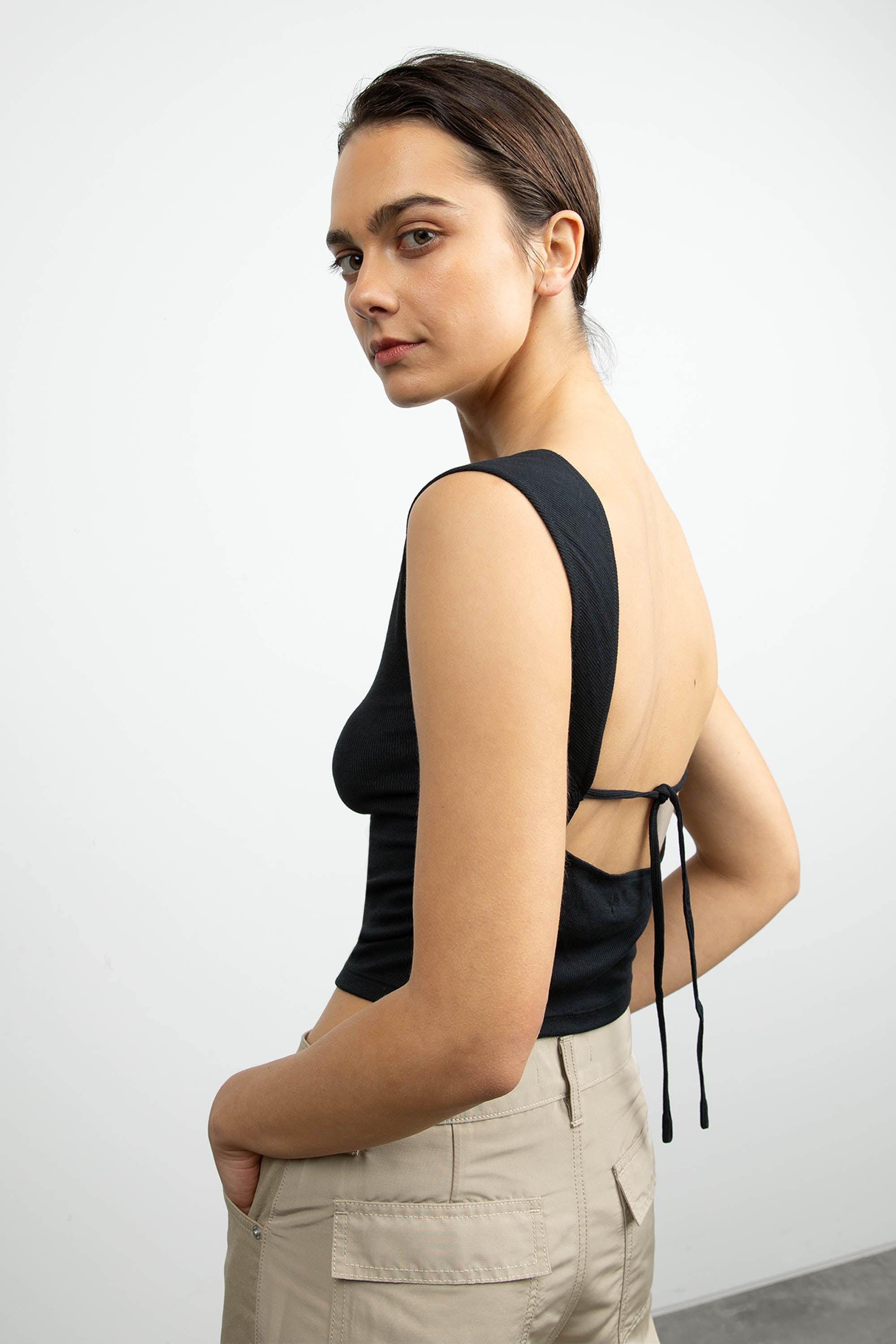 OPEN BACK KNIT TOP by OAK + FORT