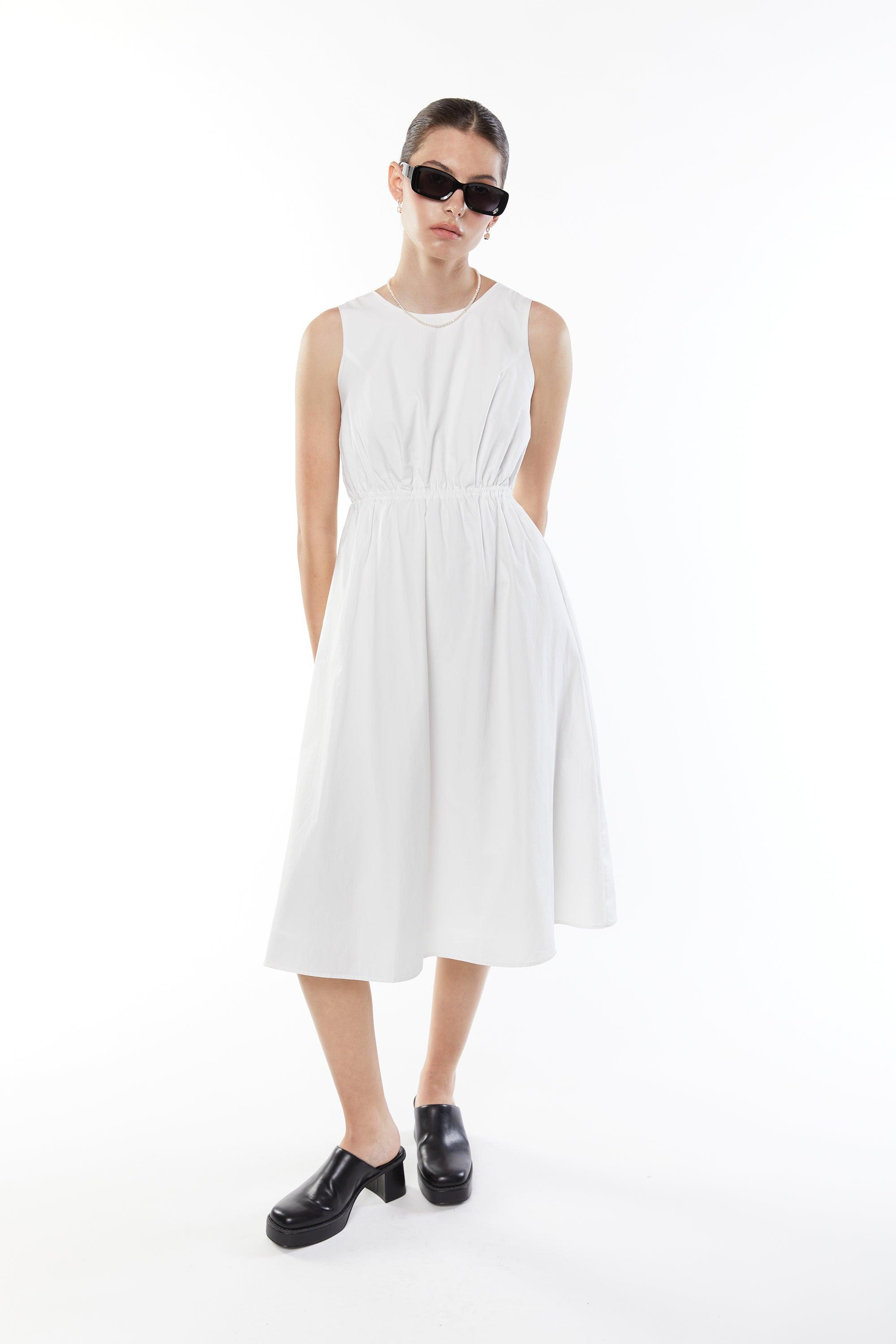 OPEN BACK MIDI DRESS by OAK + FORT
