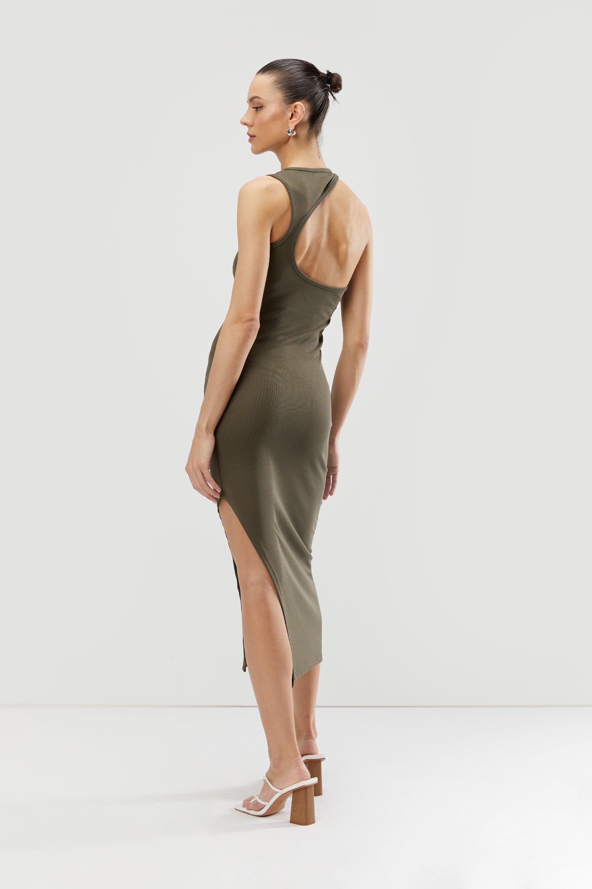 OPEN BACK MIDI DRESS by OAK + FORT