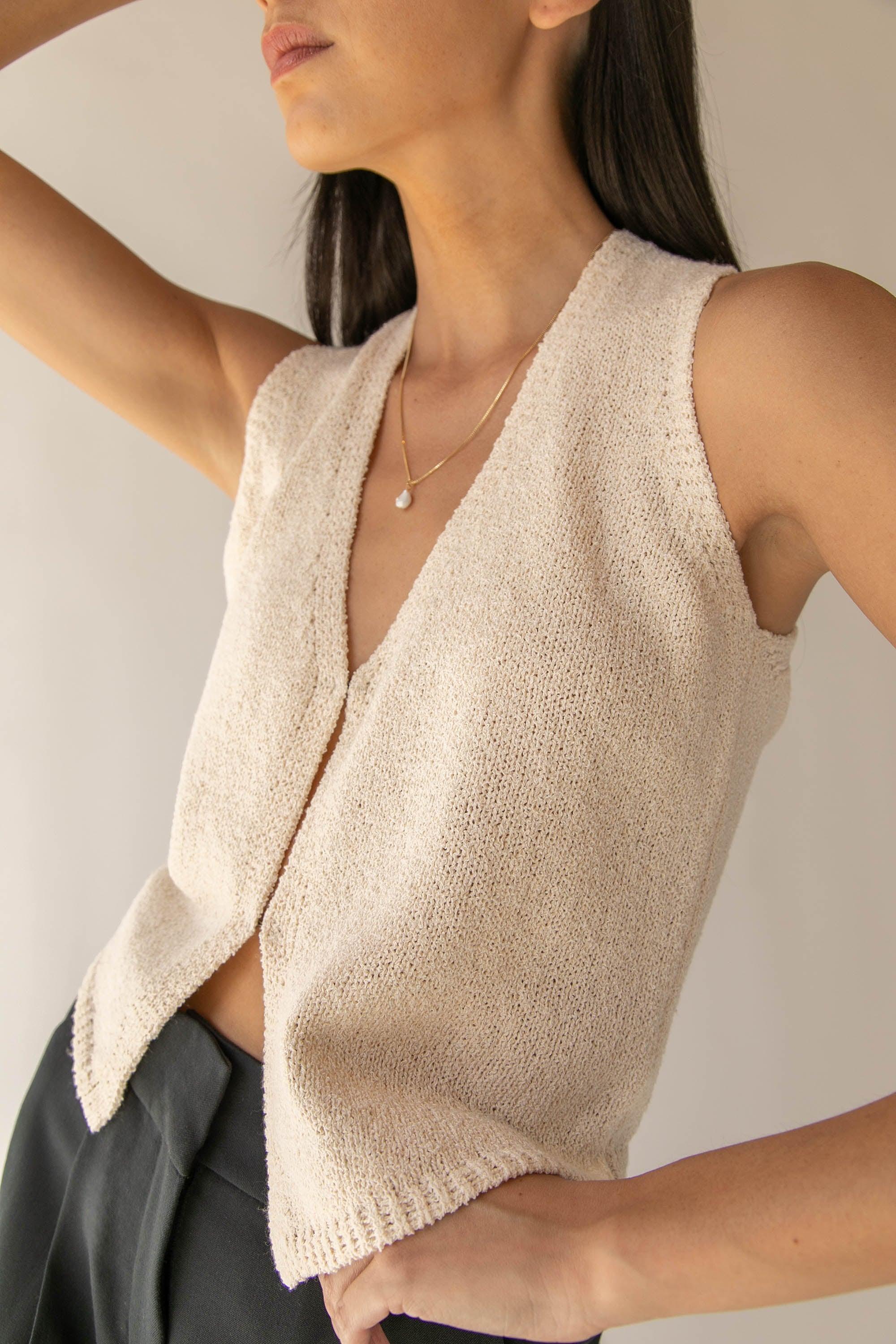 OPEN FRONT KNIT TANK by OAK + FORT