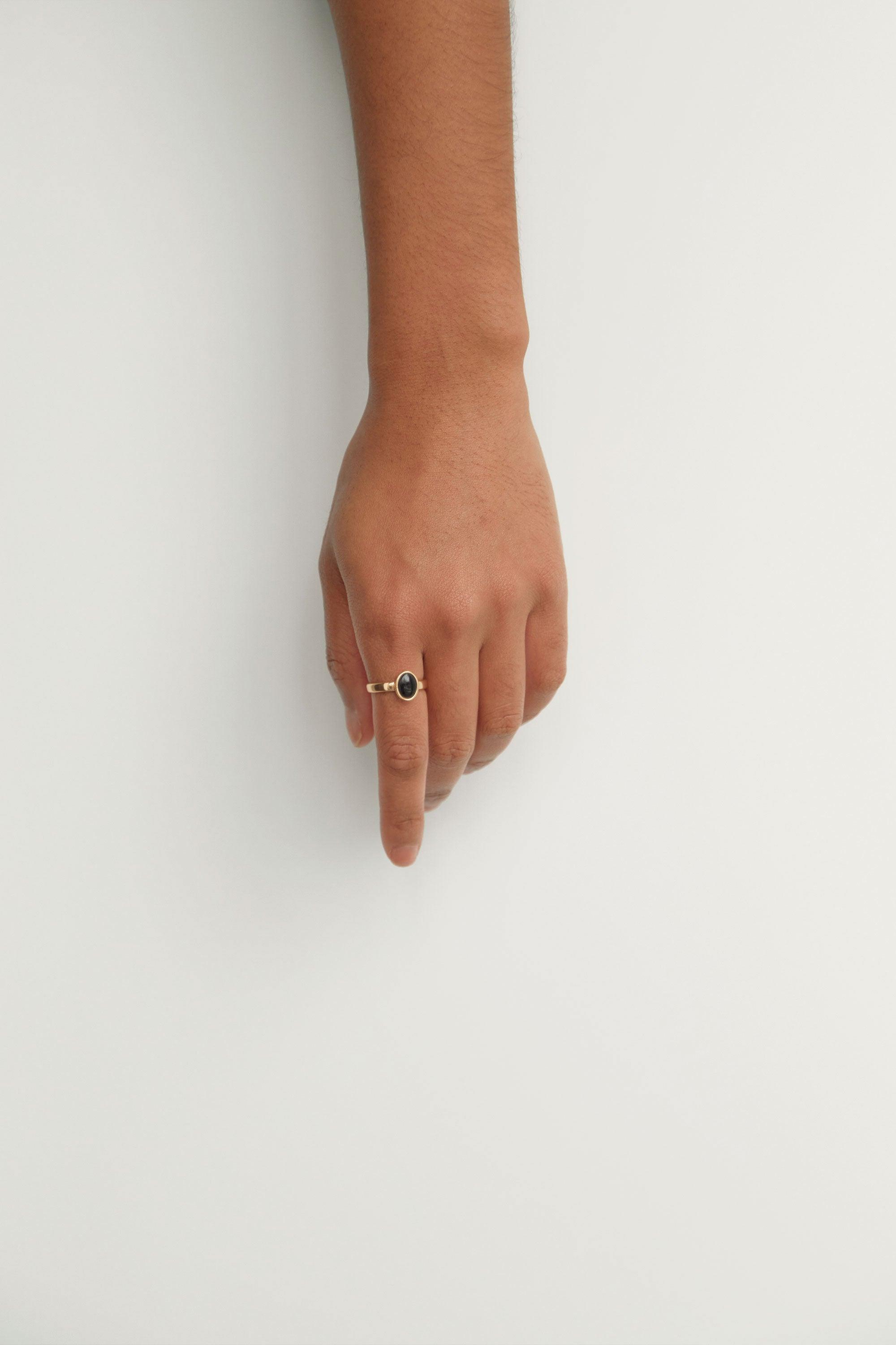 OVAL STONE RING by OAK + FORT