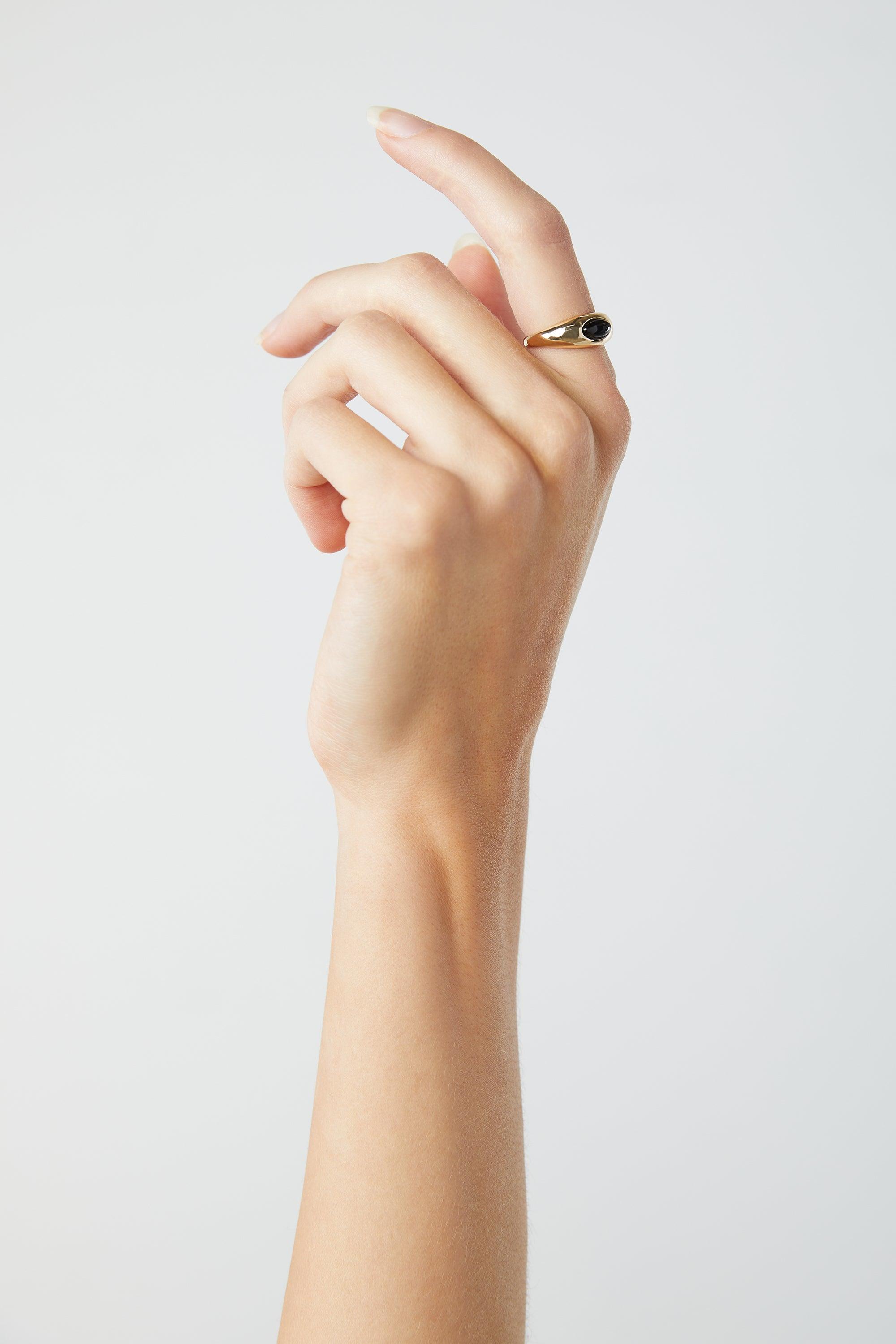 OVAL STONE RING by OAK + FORT