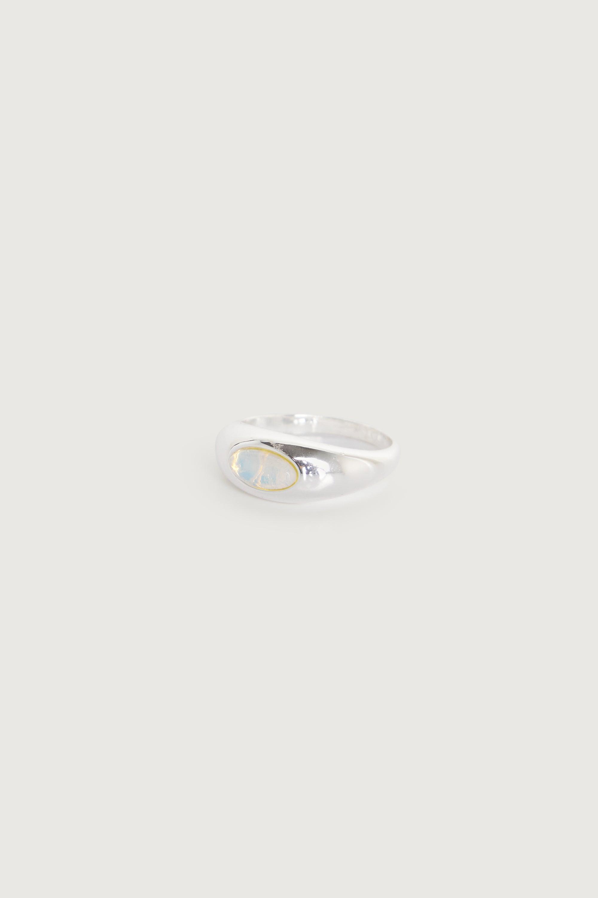 OVAL STONE RING by OAK + FORT