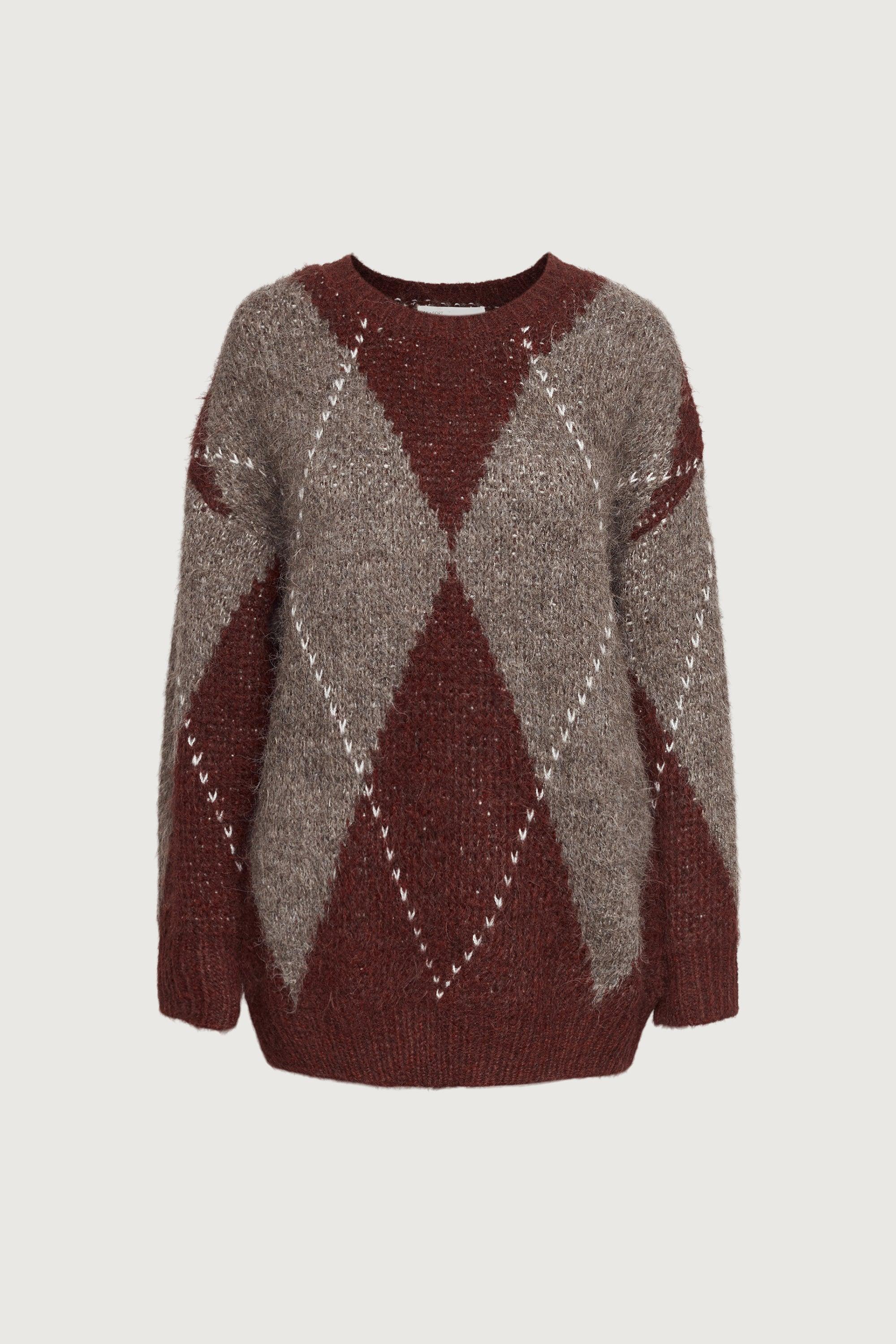 OVERSIZED ARGYLE SWEATER by OAK + FORT