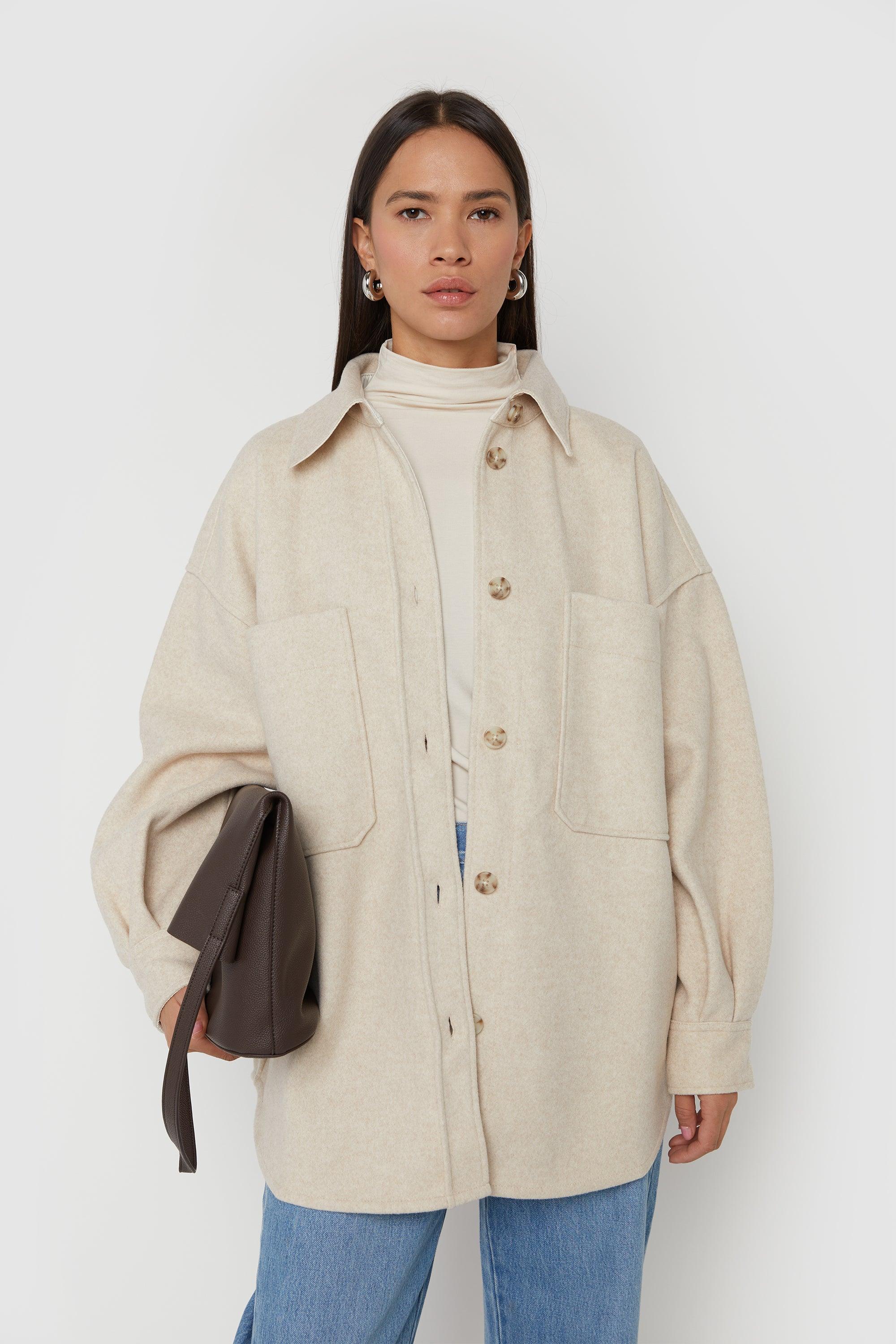 OVERSIZED BLANKET SHIRT JACKET by OAK + FORT