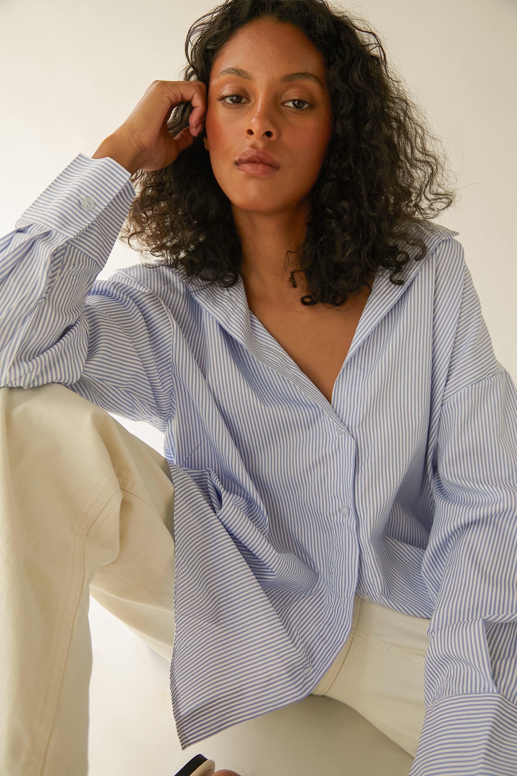 OVERSIZED BUTTON-UP SHIRT by OAK + FORT