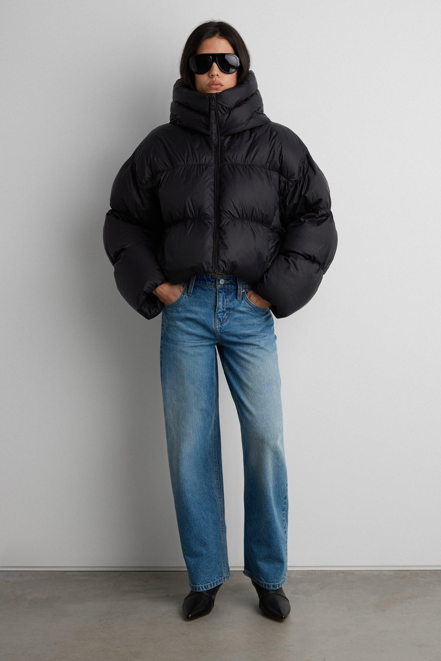 OVERSIZED HOODED DOWN FILL PUFFER JACKET by OAK + FORT