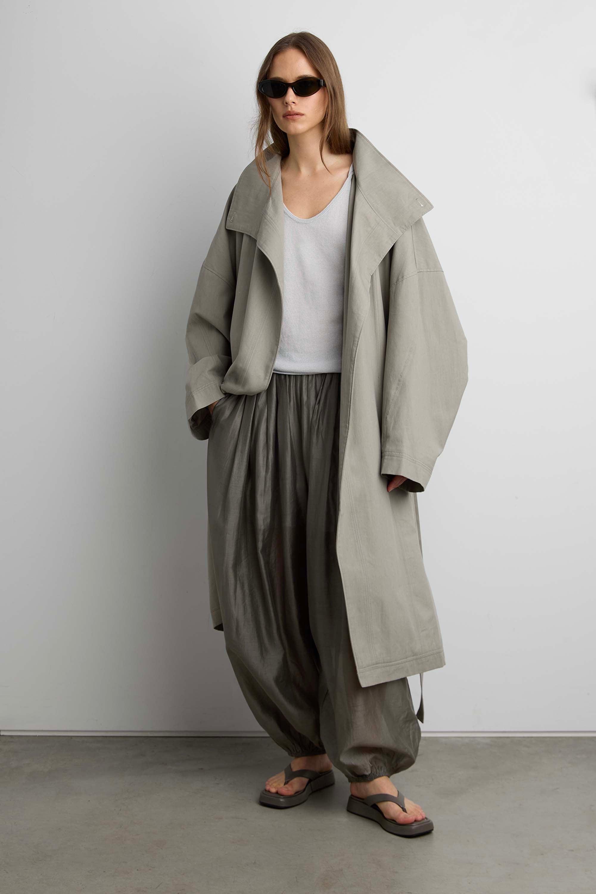 OVERSIZED OPEN FRONT COAT by OAK + FORT