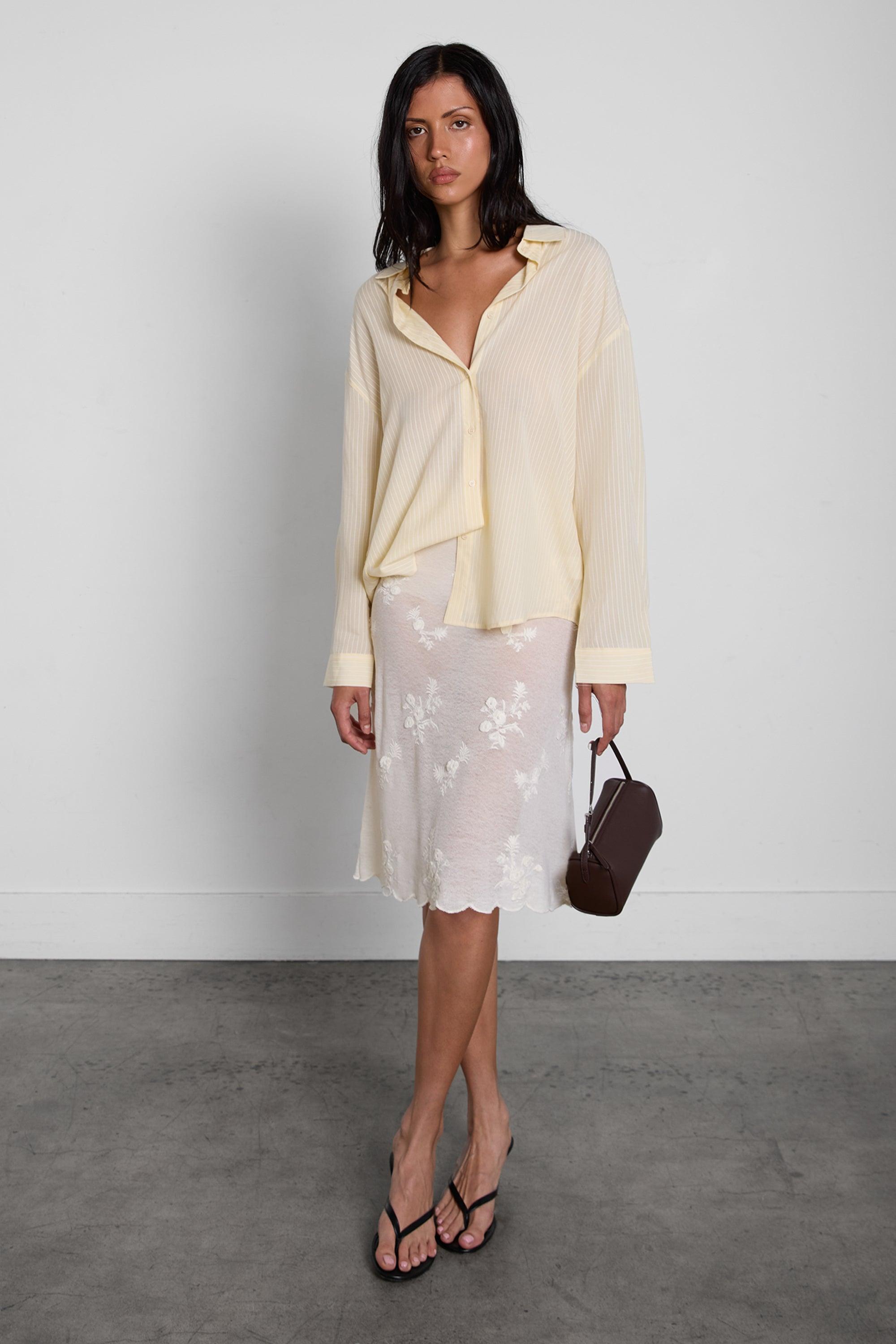 OVERSIZED PINSTRIPE SHIRT by OAK + FORT