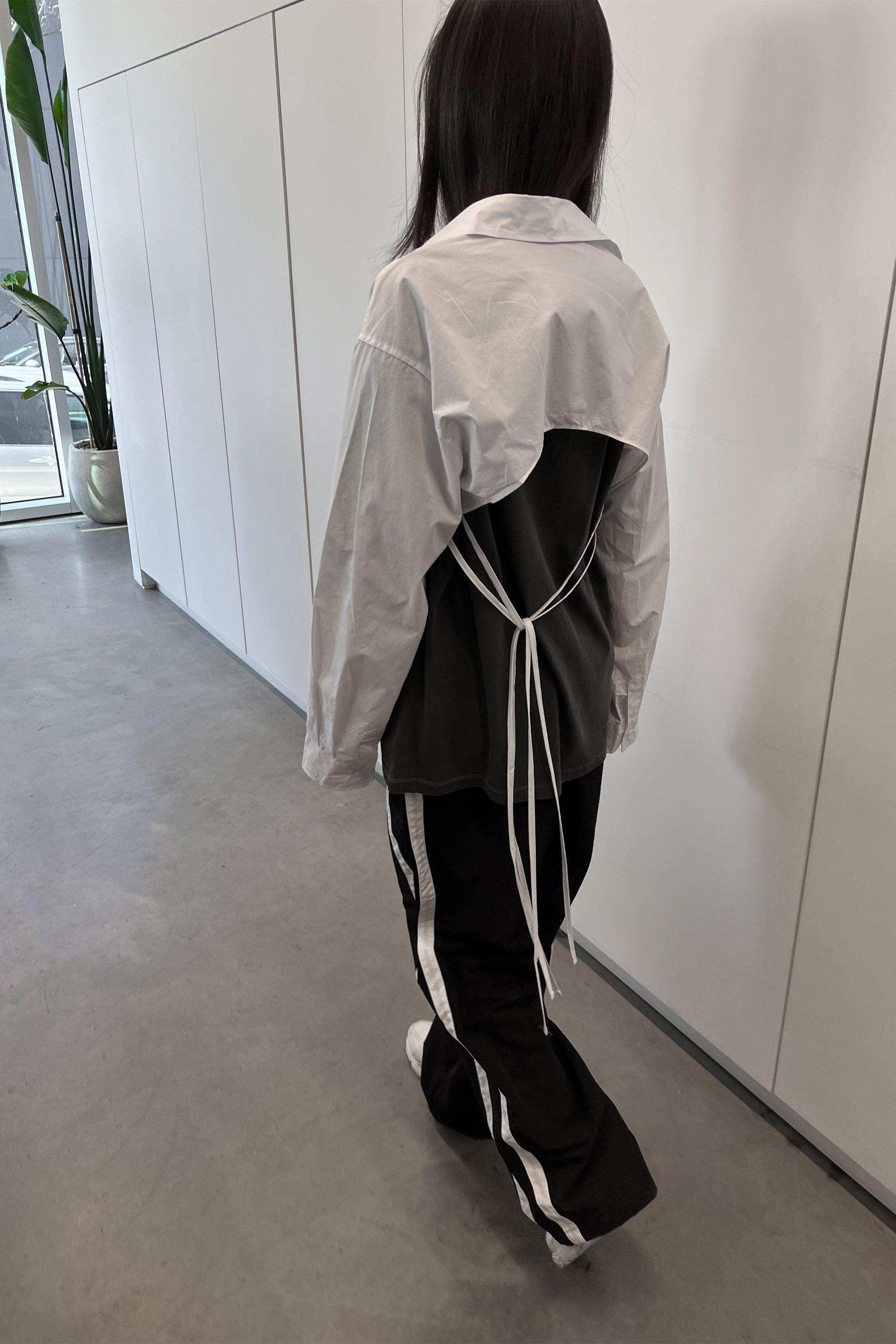 OVERSIZED SHIRT WITH OPEN BACK by OAK + FORT