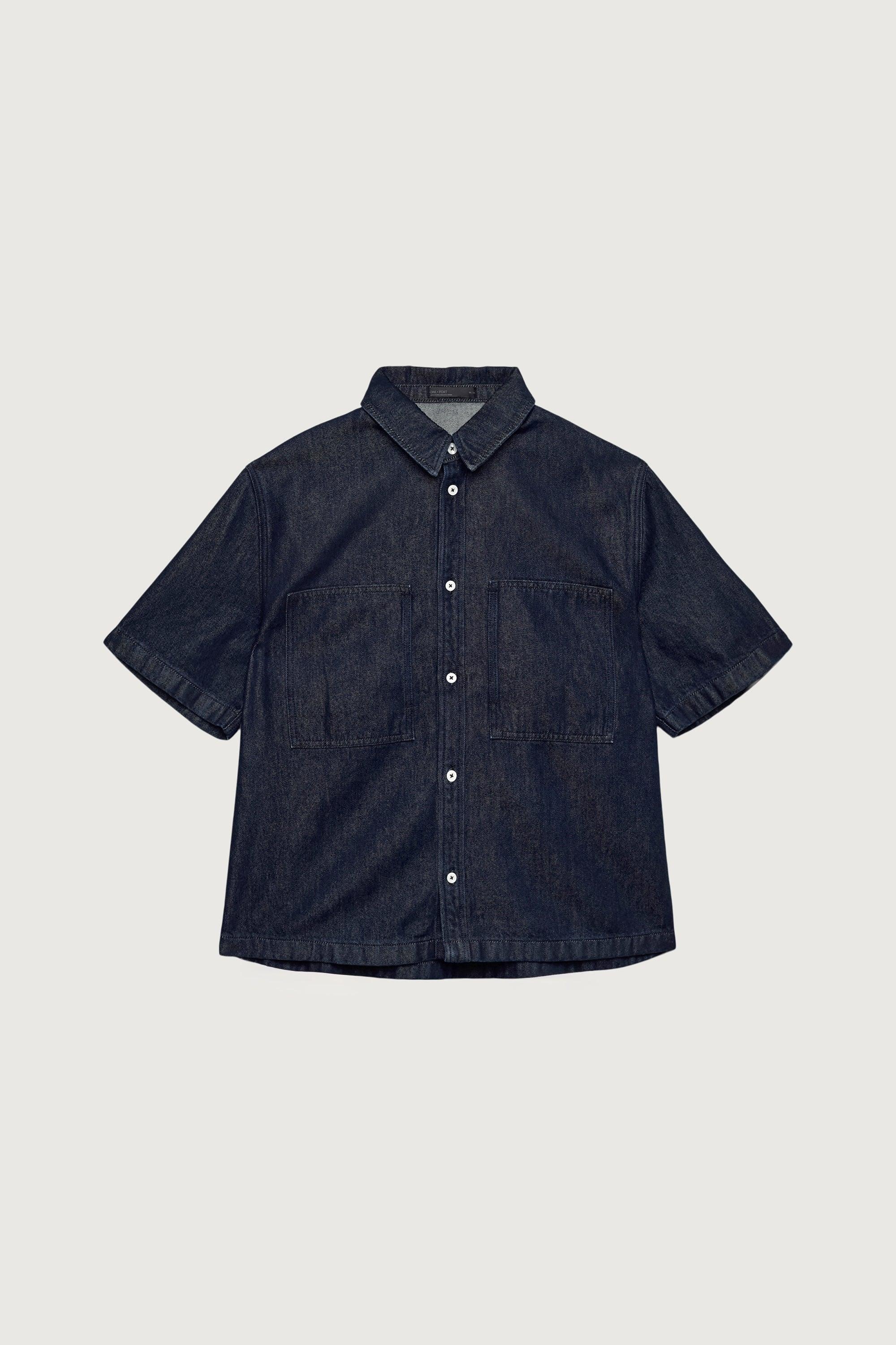 OVERSIZED SHORT SLEEVE DENIM SHIRT by OAK + FORT