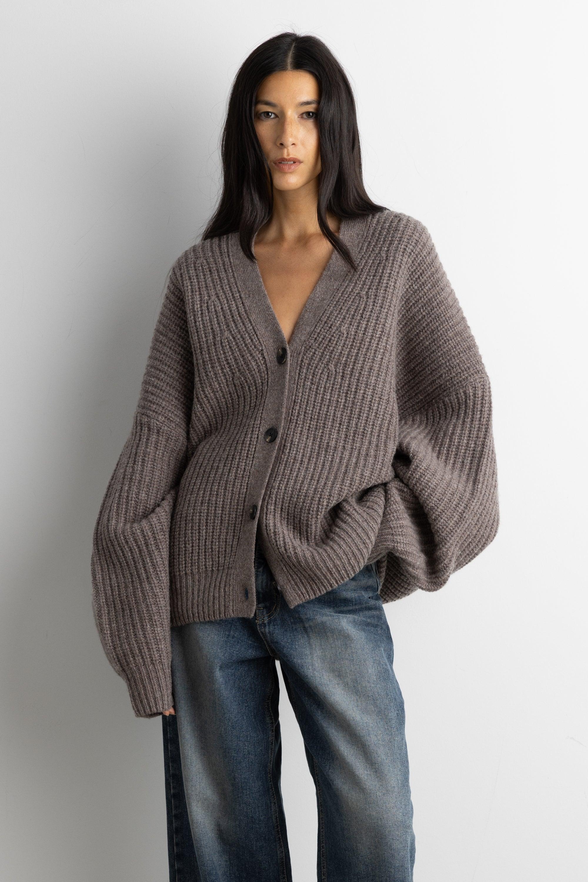 OVERSIZED SLOUCHY WOOL CARDIGAN by OAK + FORT