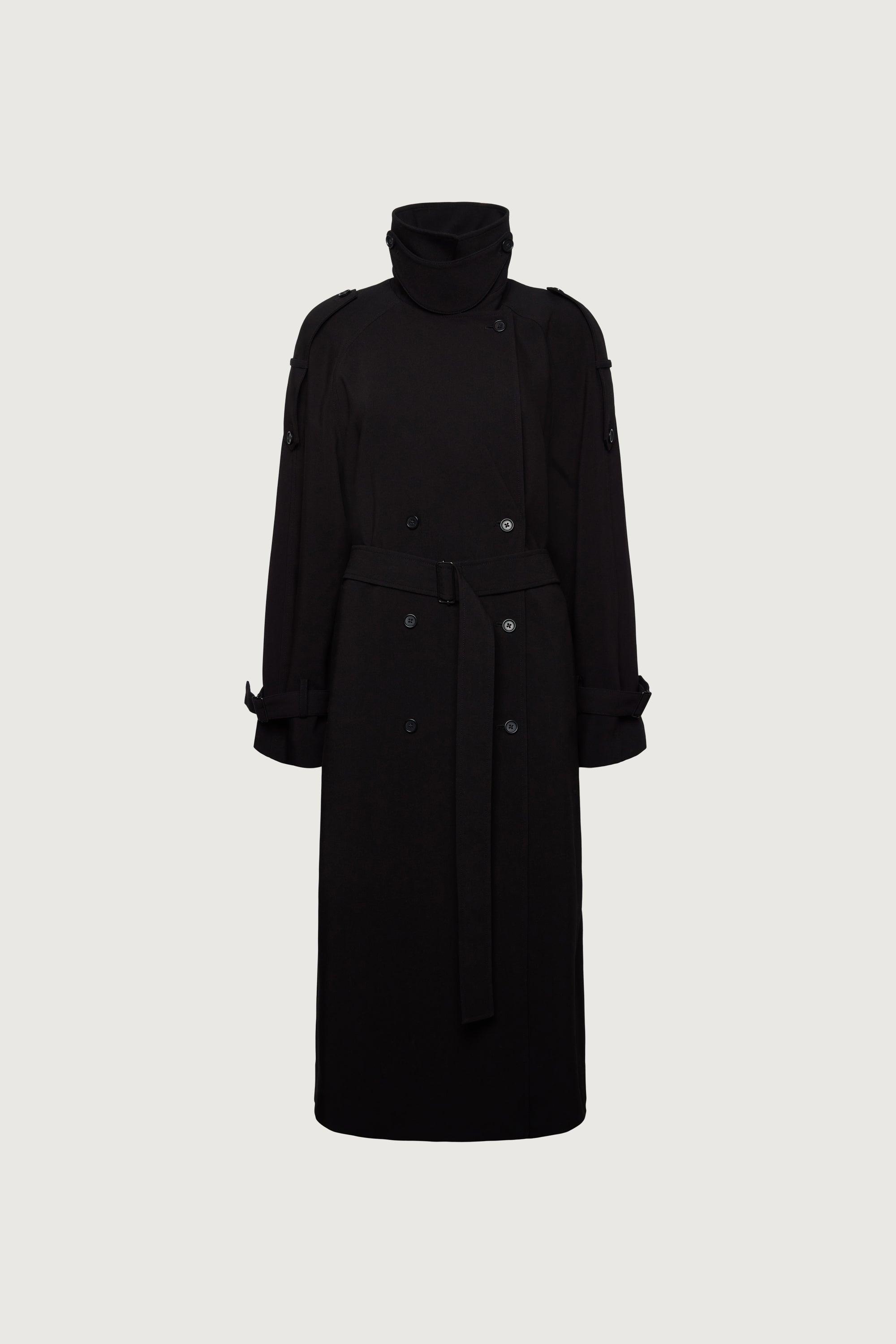 OVERSIZED TRENCH COAT WITH FUNNEL NECK by OAK + FORT