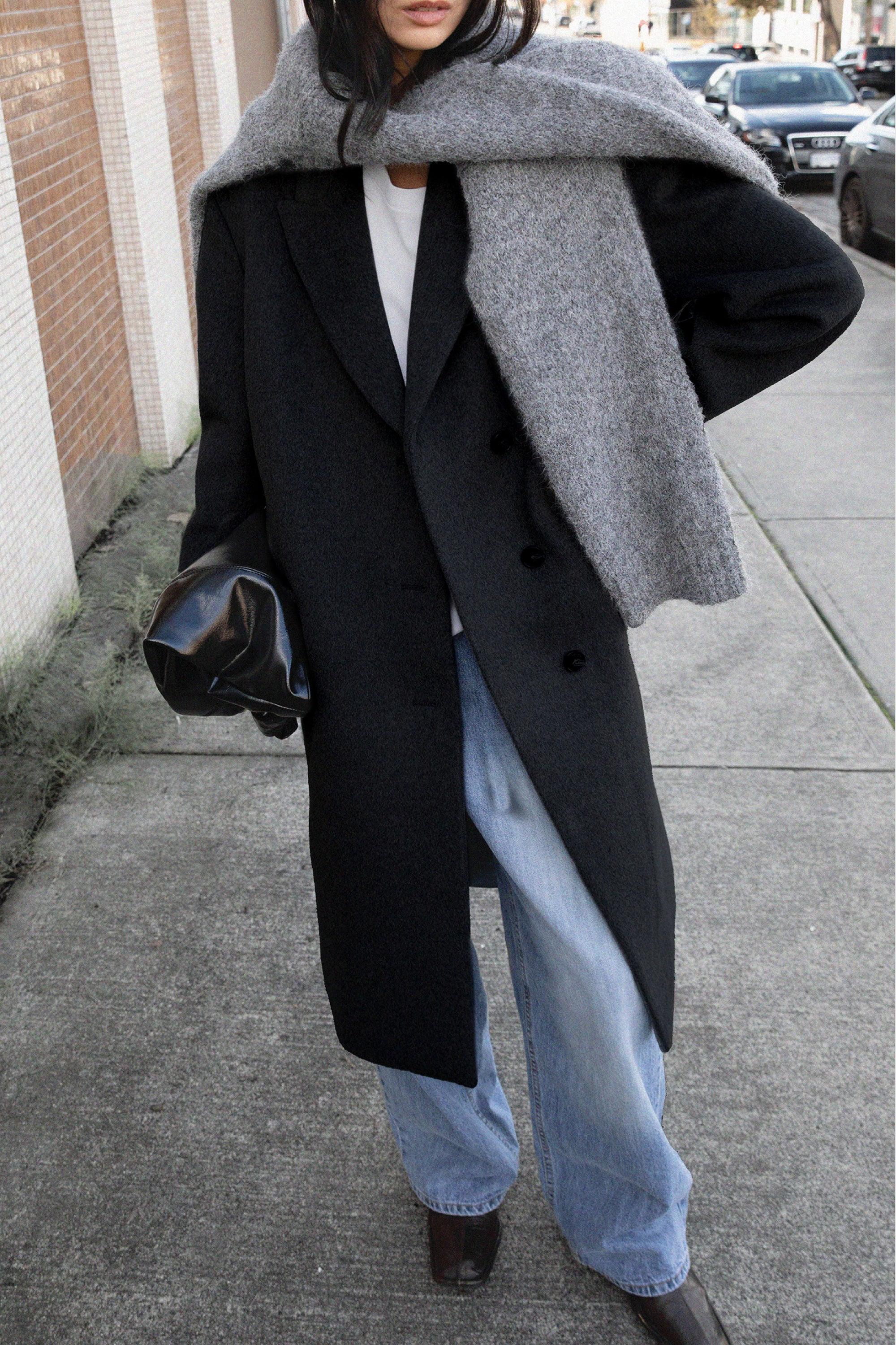 OVERSIZED WOOL-BLEND COAT by OAK + FORT