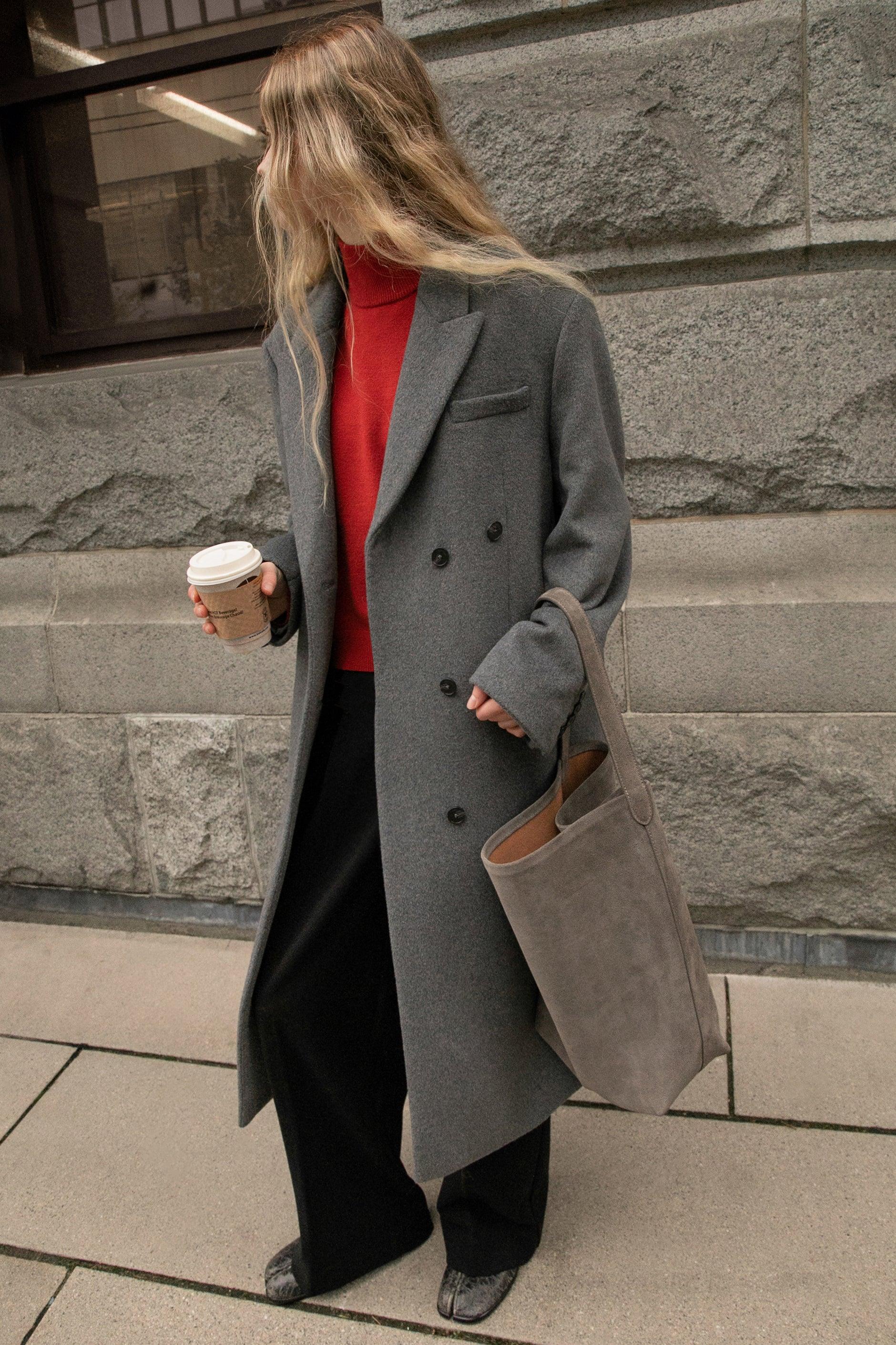 OVERSIZED WOOL-BLEND COAT by OAK + FORT