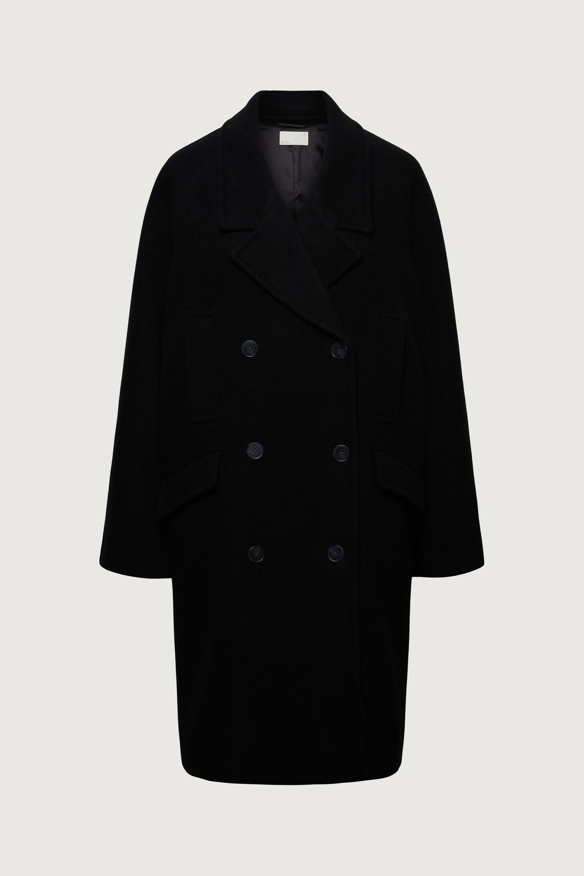 OVERSIZED WOOL-BLEND DOUBLE-BREASTED COAT by OAK + FORT