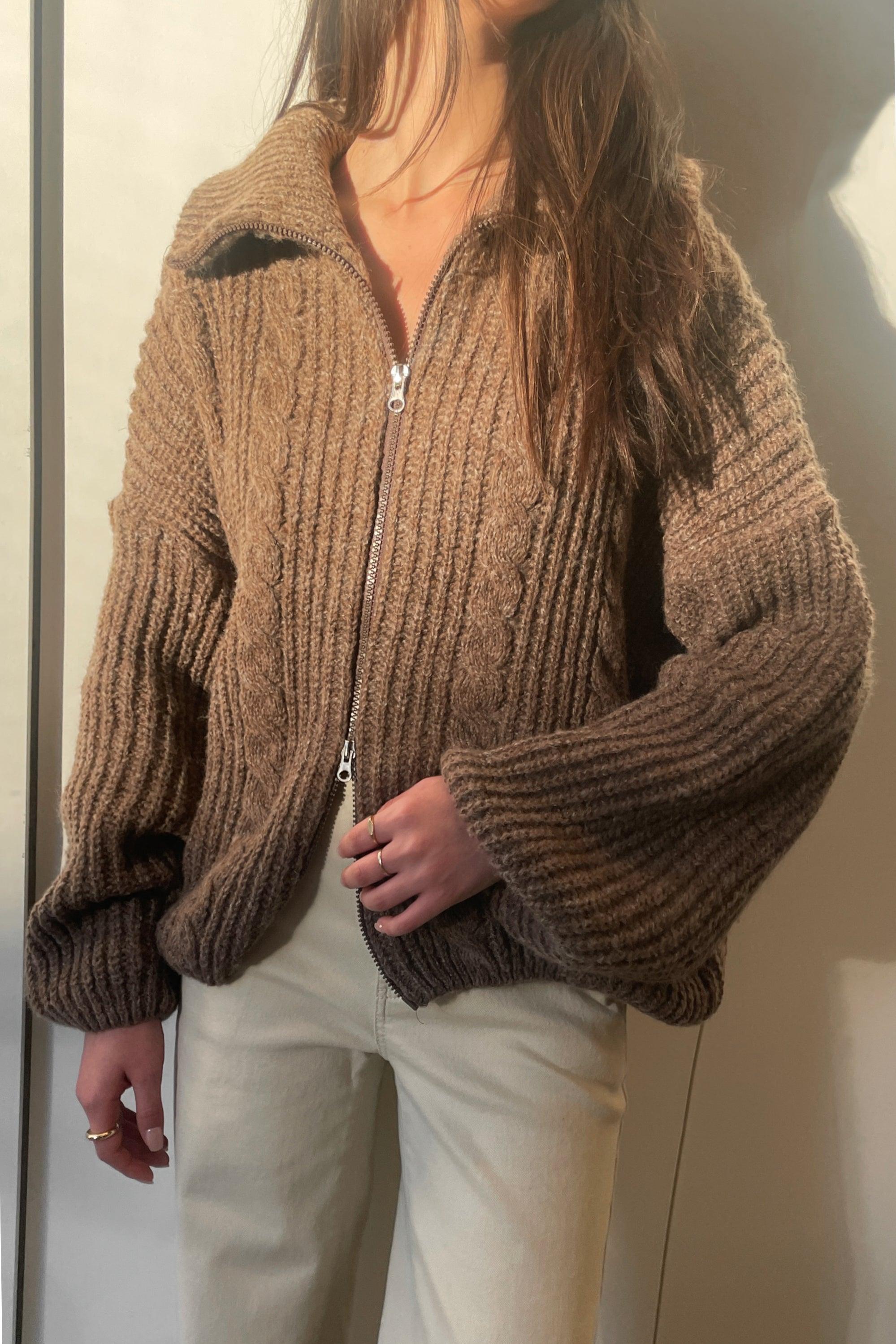 OVERSIZED ZIP-UP SWEATER by OAK + FORT