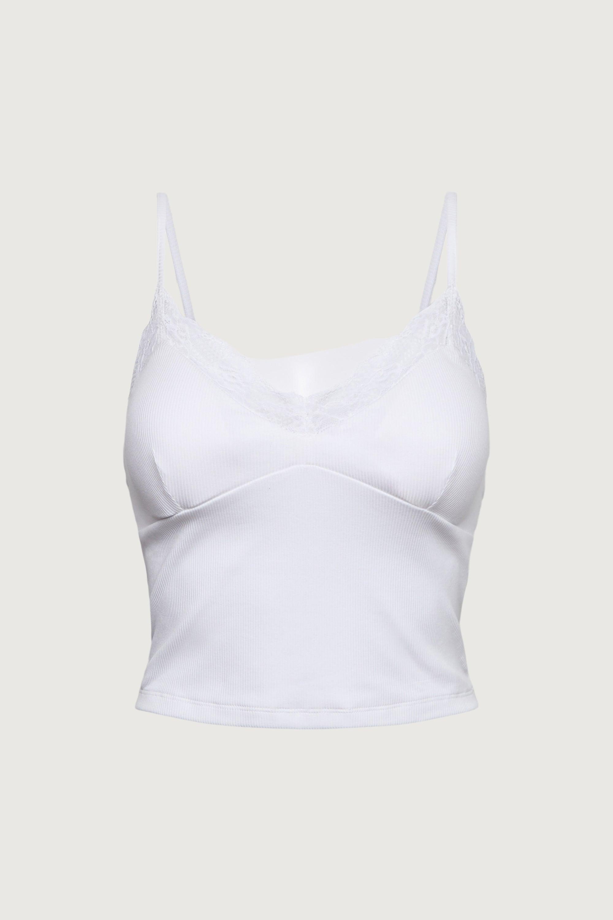 PADDED LACE TRIM CAMISOLE TANK TOP by OAK + FORT